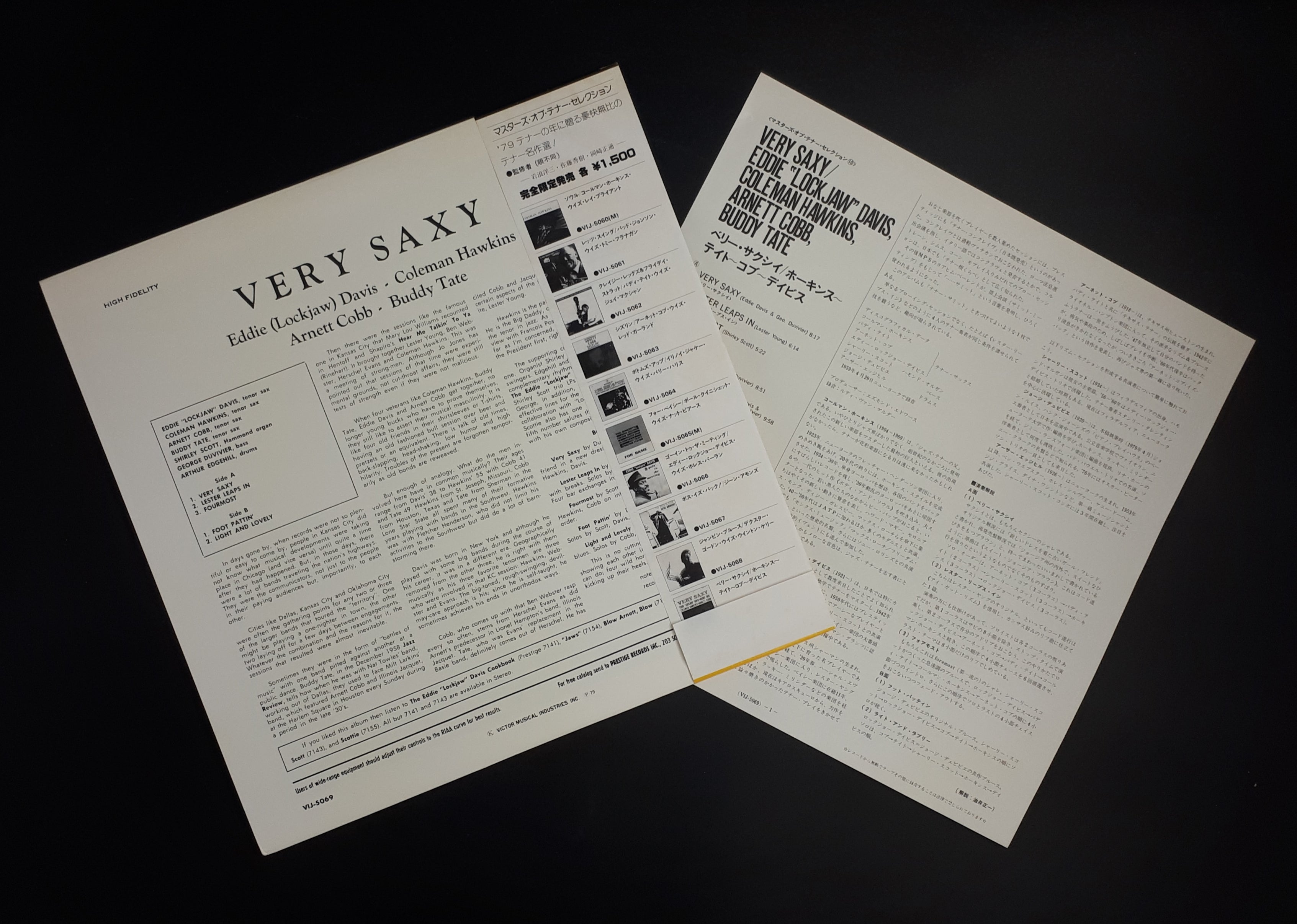 Eddie "Lockjaw" Davis - Buddy Tate - Coleman Hawkins - Arnett Cobb - Very Saxy