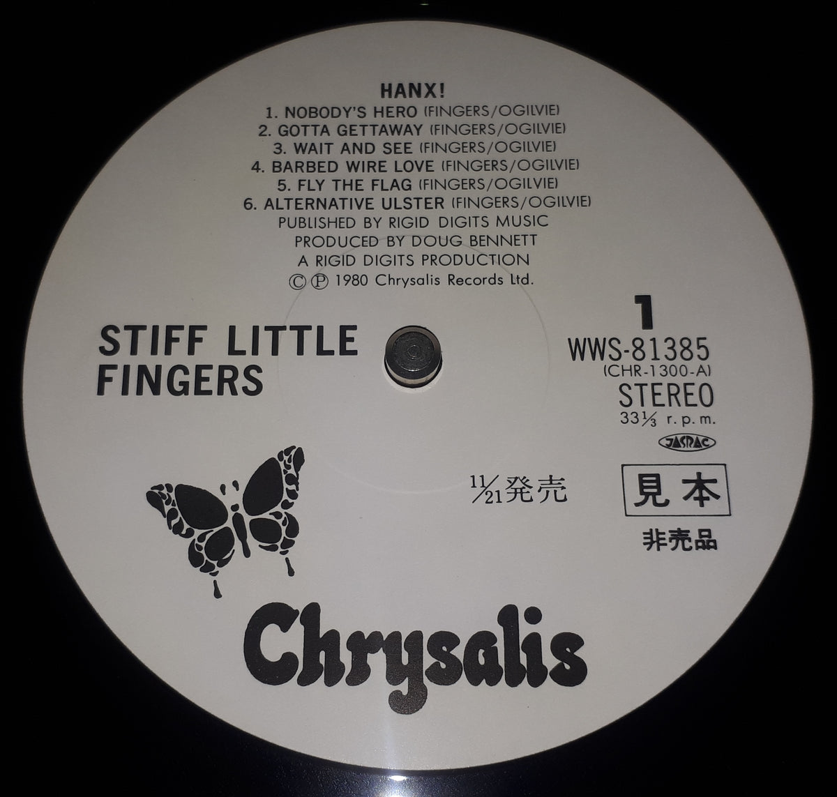 Stiff Little Fingers - Hanx! (White Label Promo)