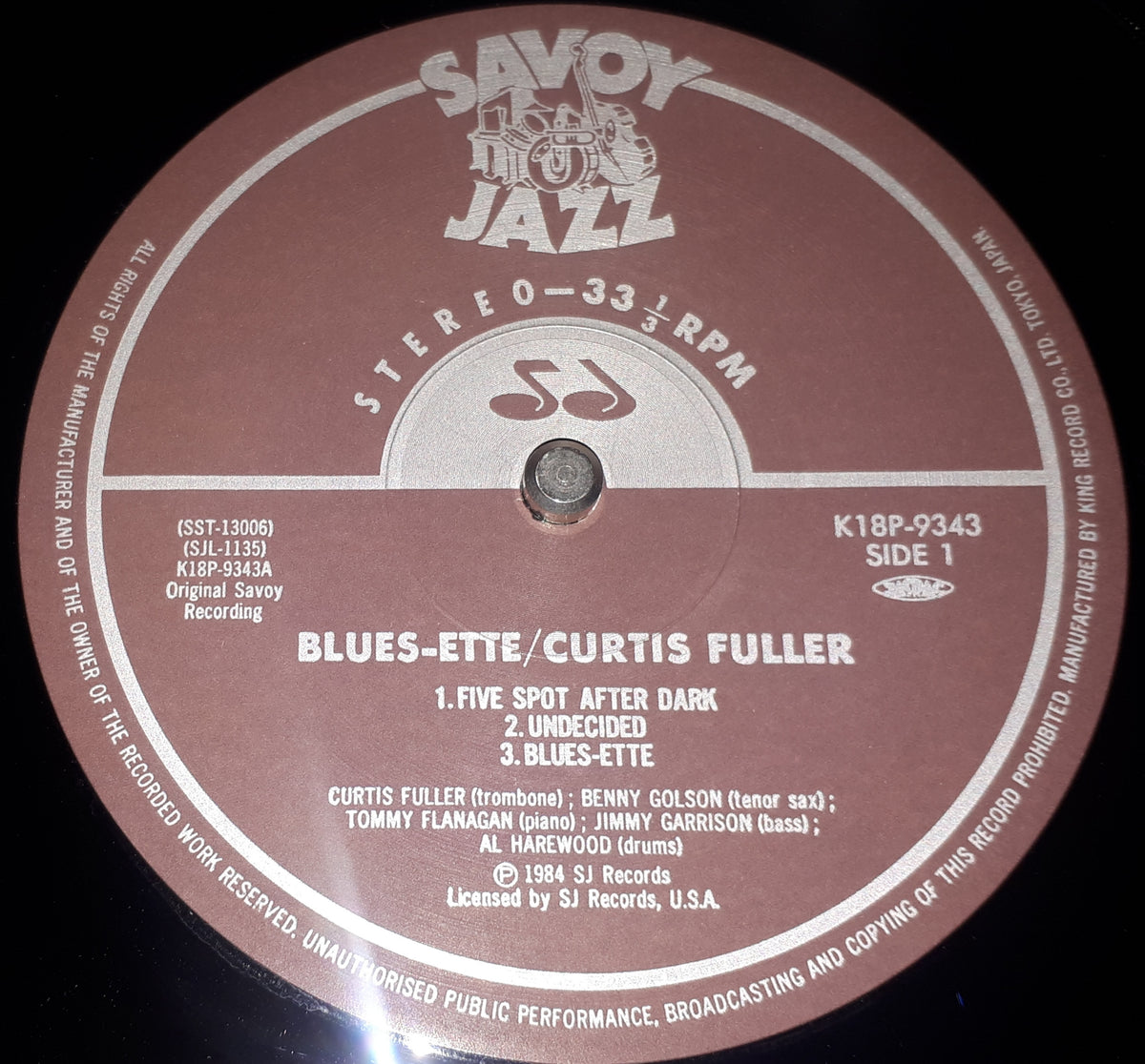 Curtis Fuller's Quintet - Blues-ette ** Sold **