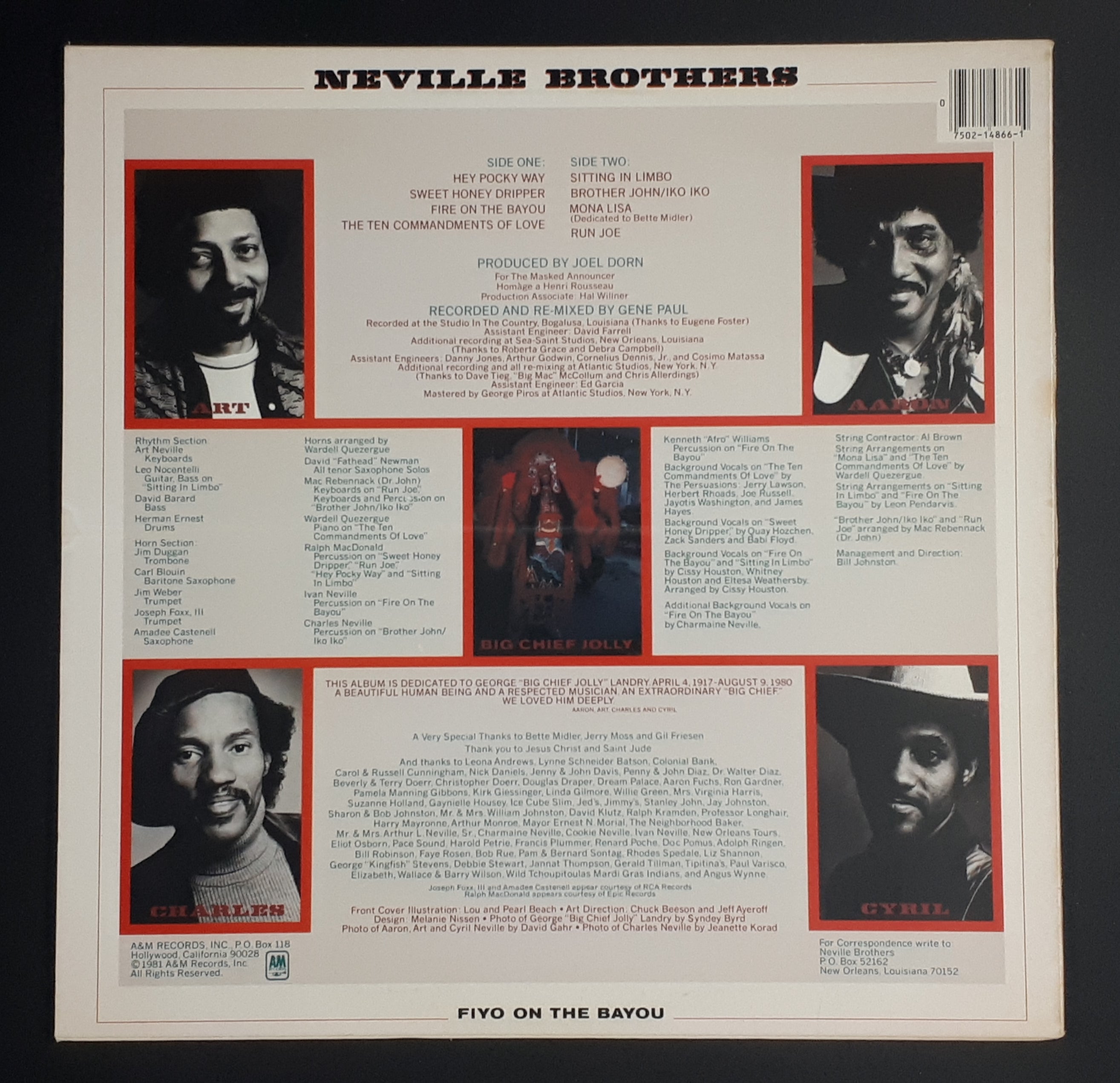 The Neville Brothers - Fiyo On The Bayou