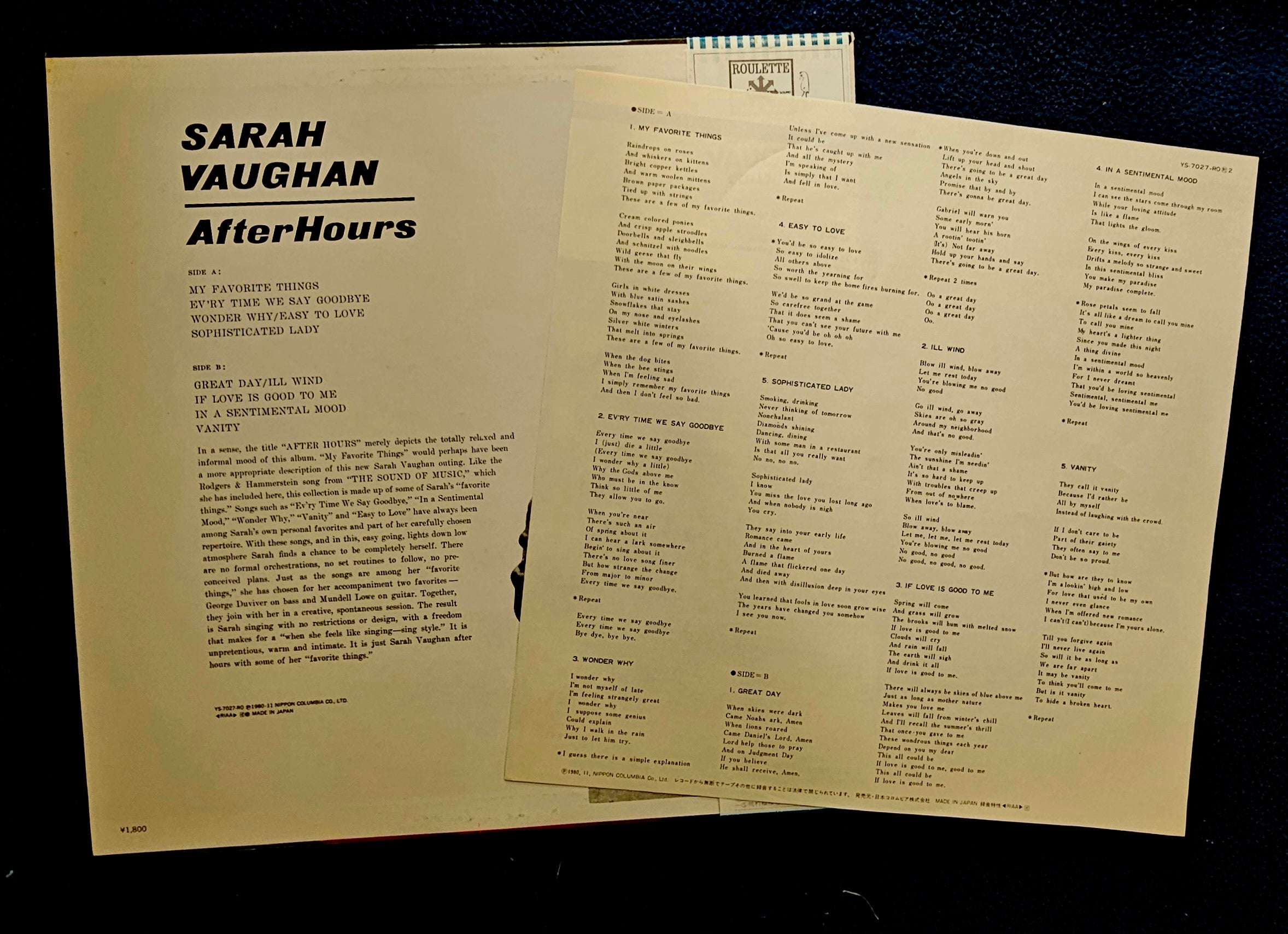 Sarah Vaughan - After Hours