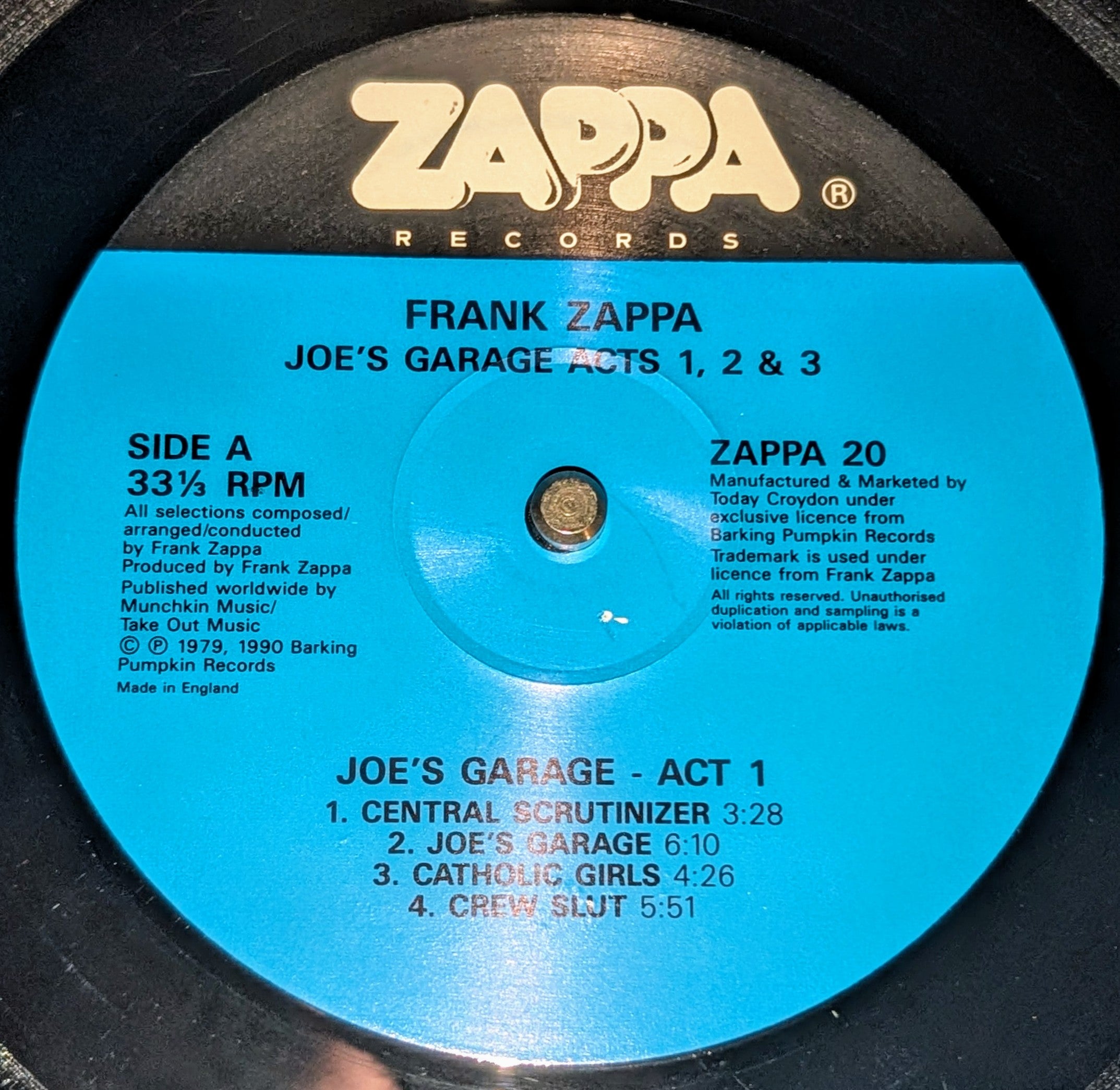 Frank Zappa - Joe's Garage Acts I, II & III (3LP Boxset)