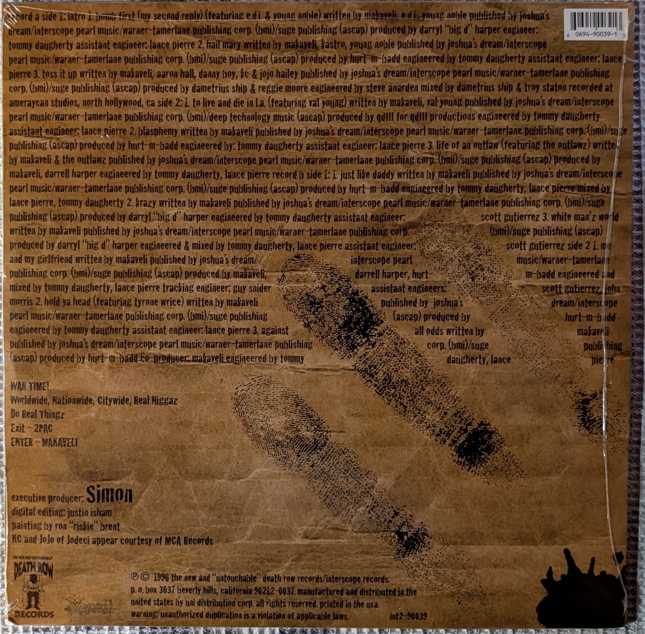Makaveli(2Pac) - The Don Killuminati (The 7 Day Theory) (sealed vintage)