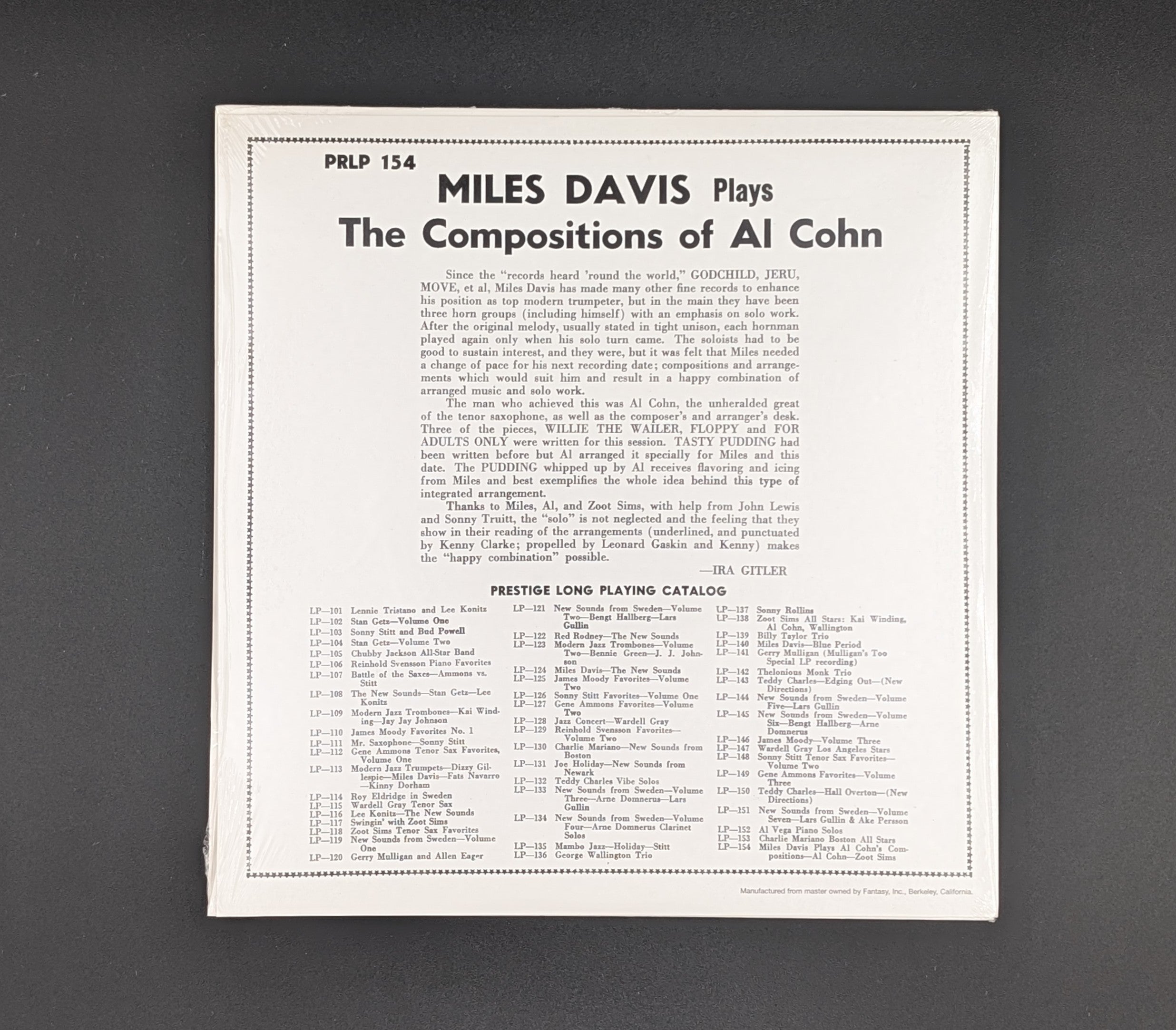 Miles Davis, Al Cohn - Miles Davis Plays The Compositions Of Al Cohn (10")