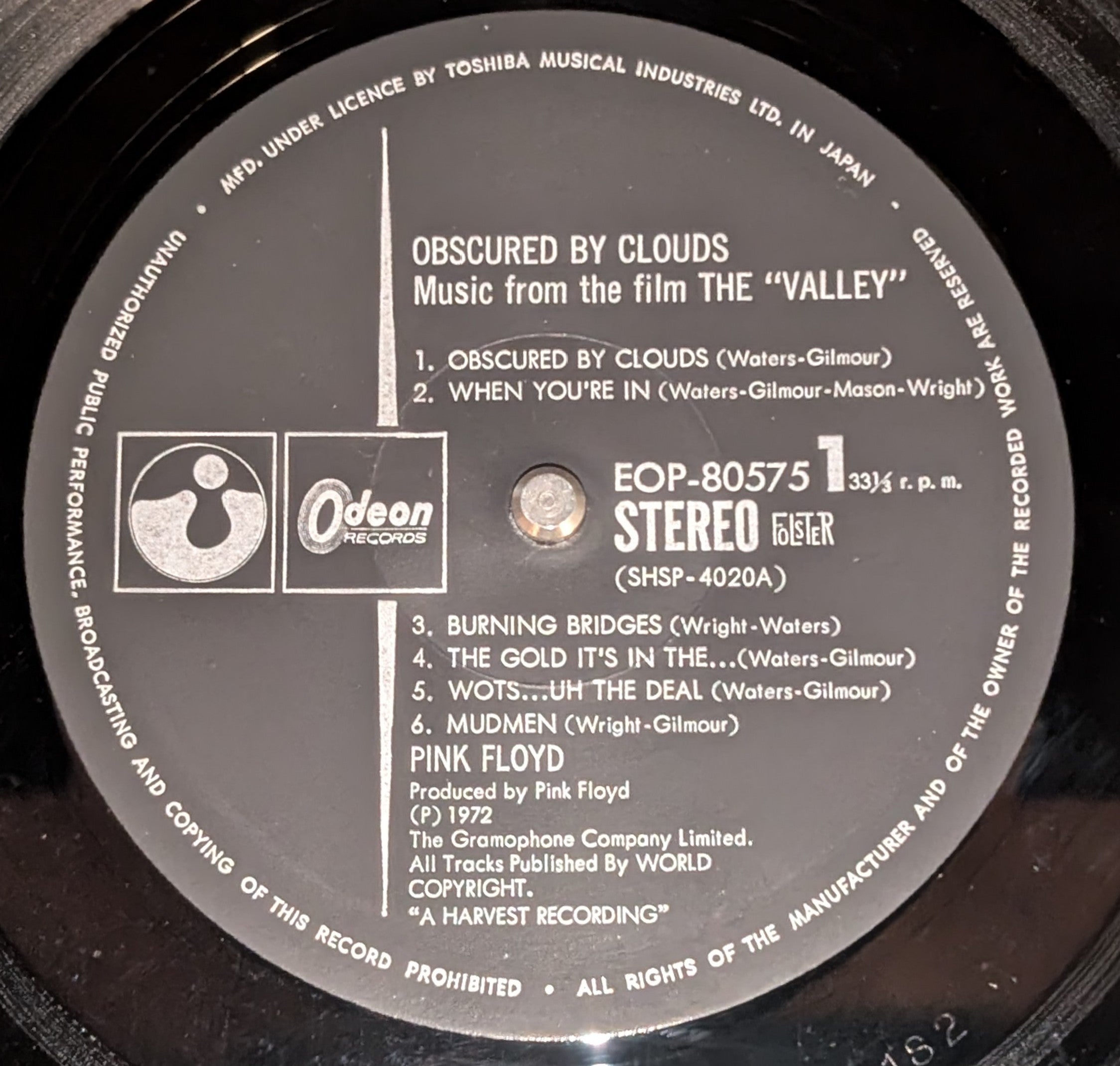 Pink Floyd - Obscured By Clouds  雲の影