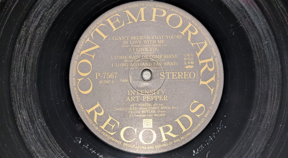 Art Pepper - Intensity (Promo)