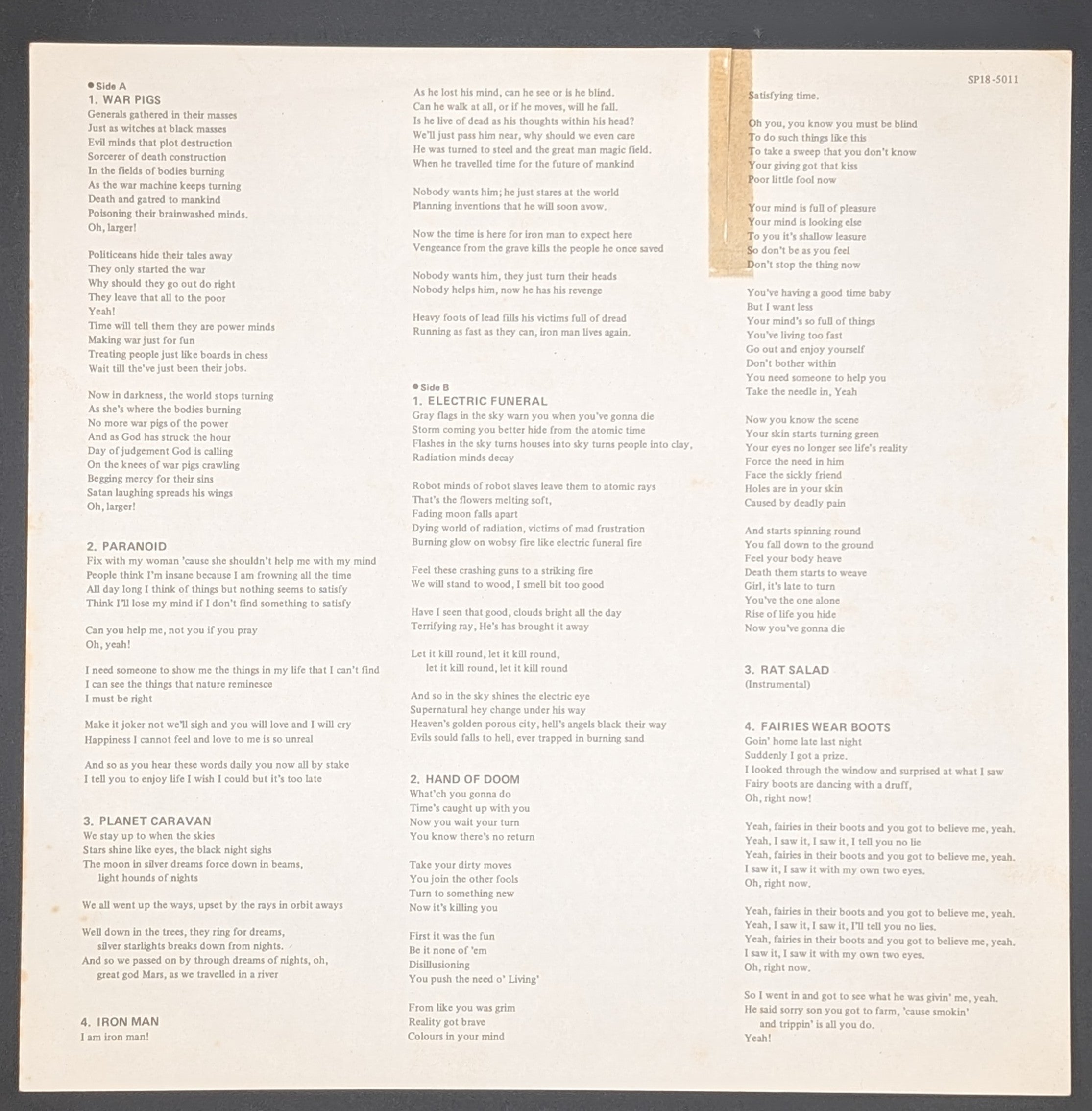 Black Sabbath - Paranoid