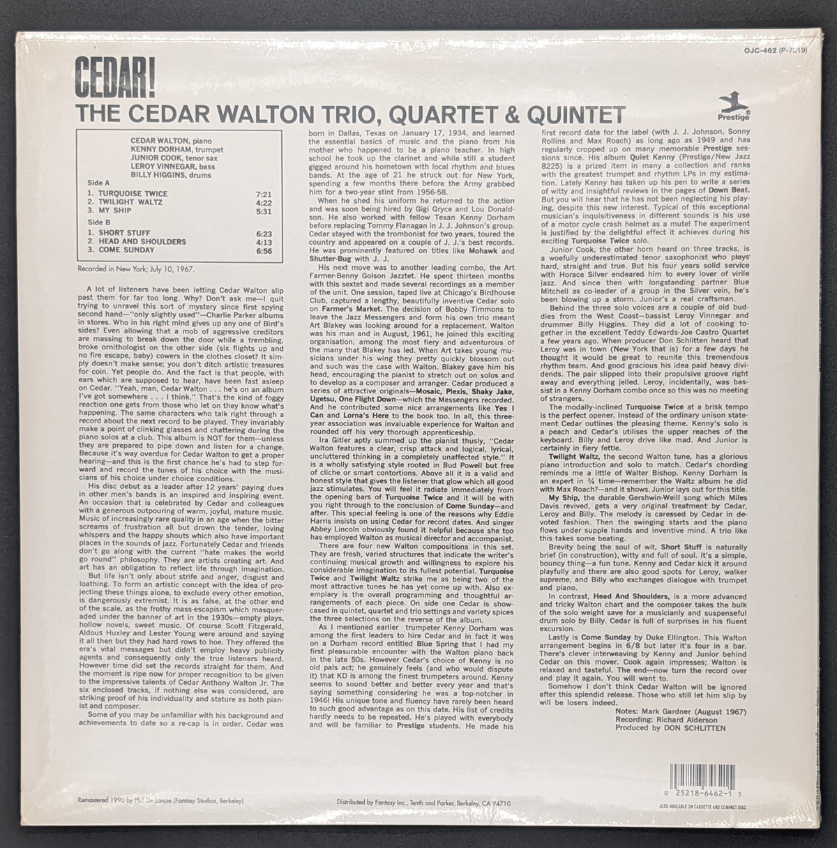 Cedar Walton Trio, Cedar Walton Quartet & Cedar Walton Quintet - Cedar!