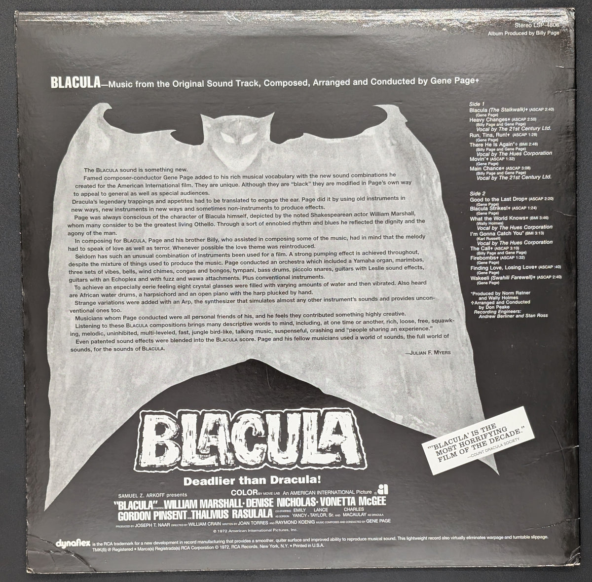 Gene Page - Blacula (Music From The Original Soundtrack)
