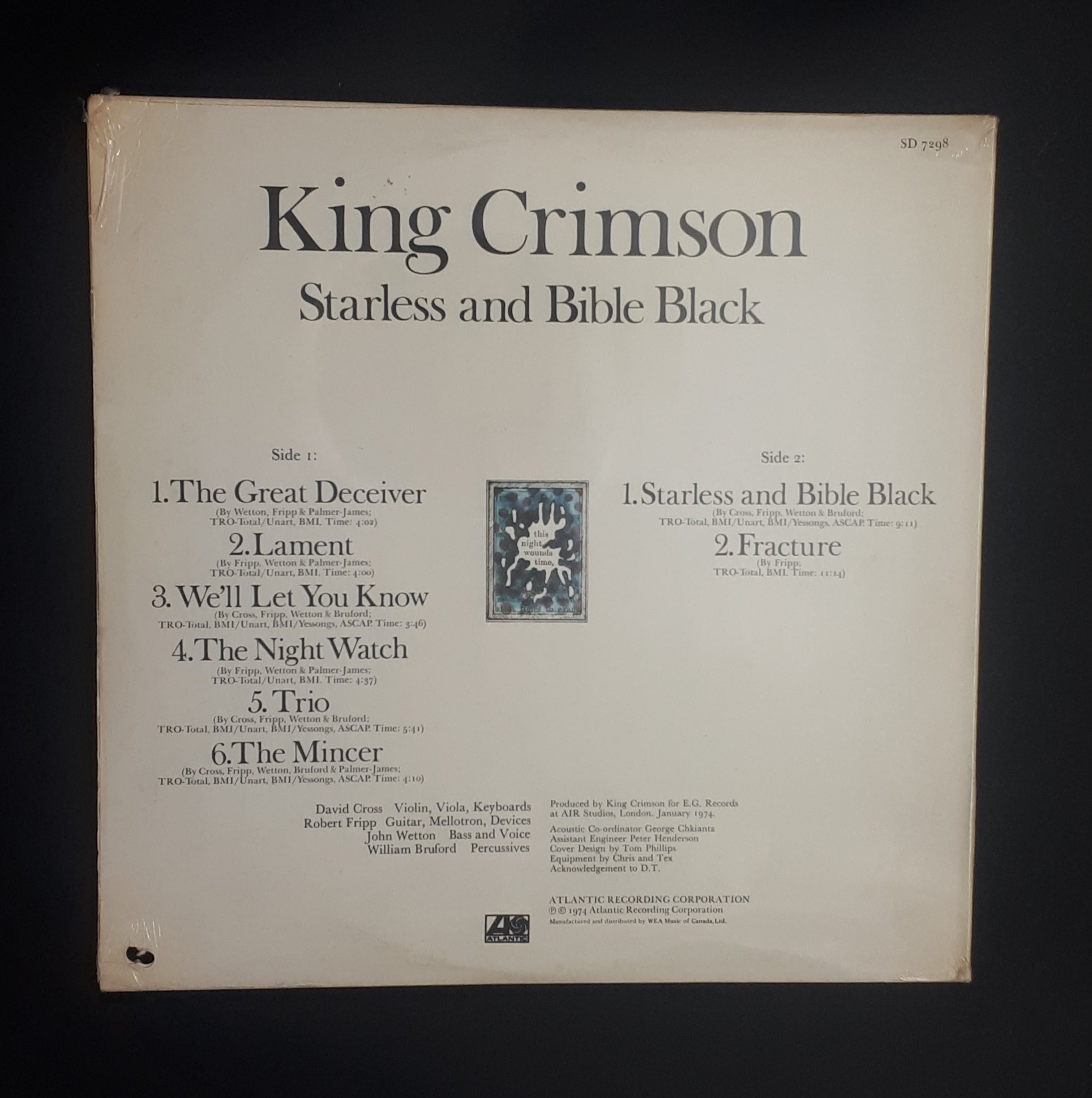 King Crimson - Starless And Bible Black (Sealed Vintage)