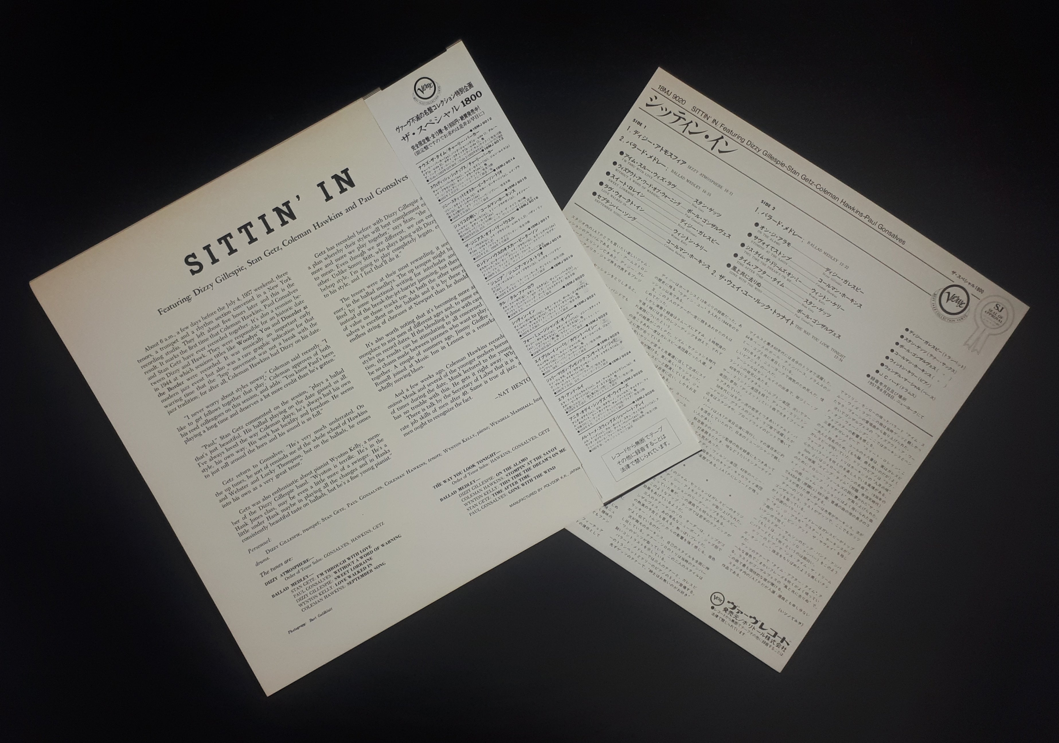 Stan Getz, Dizzy Gillespie, Coleman Hawkins, Paul Gonsalves, Wynton Kelly, J.C. Heard, Wendell Marshall - Sittin' In