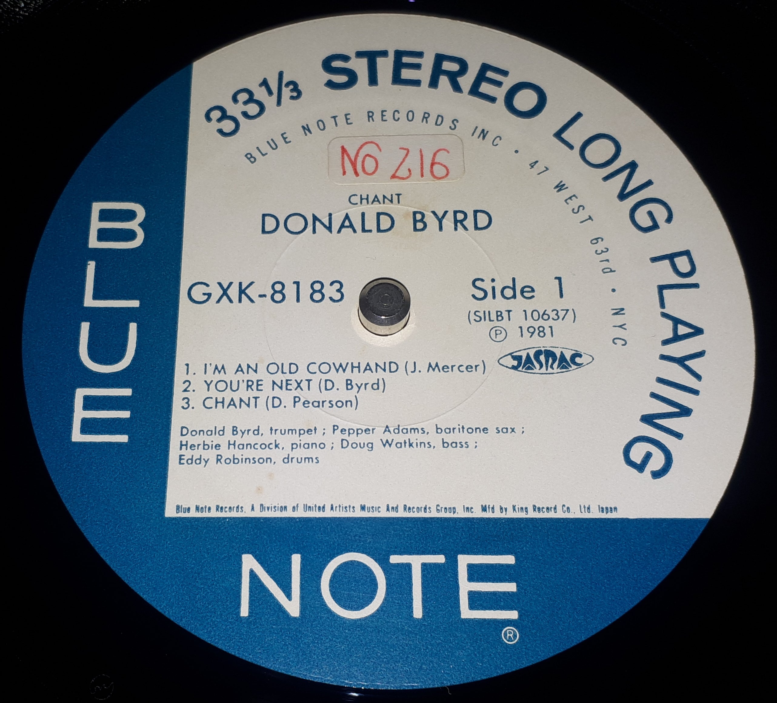 Donald Byrd - Chant ** Sold **