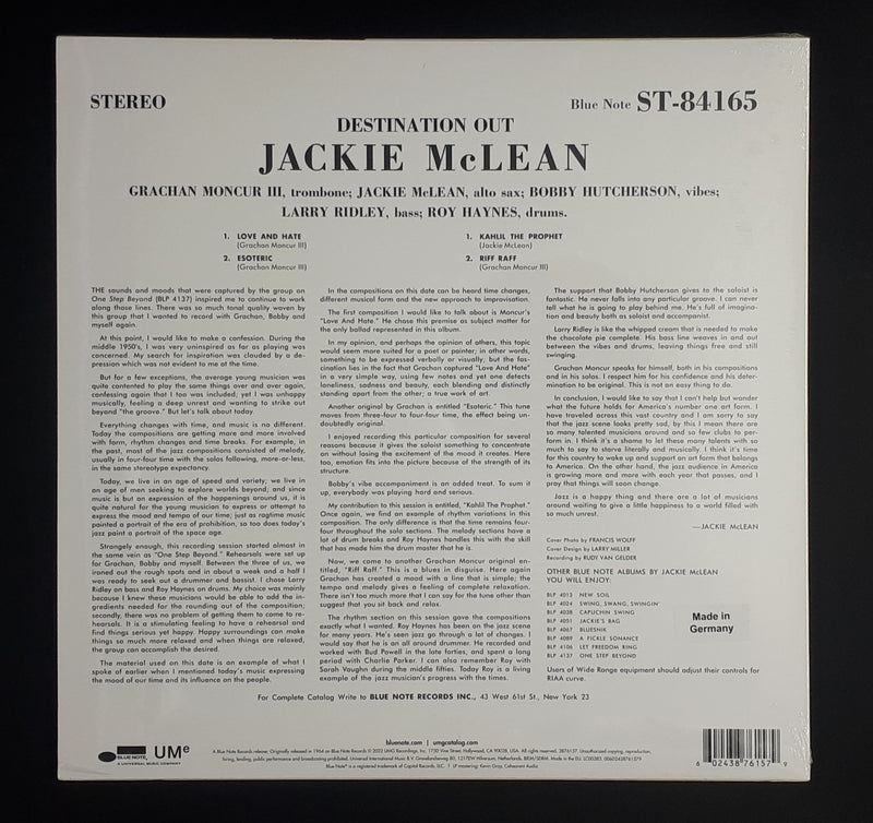 Jackie McLean - Destination... Out!