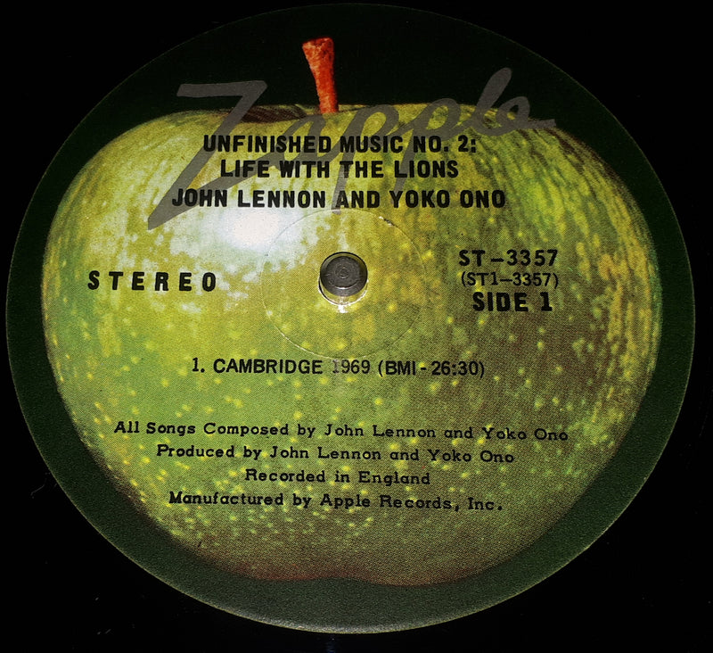 John Lennon & Yoko Ono - Unfinished Music No. 2: Life With The Lions ** Sold **