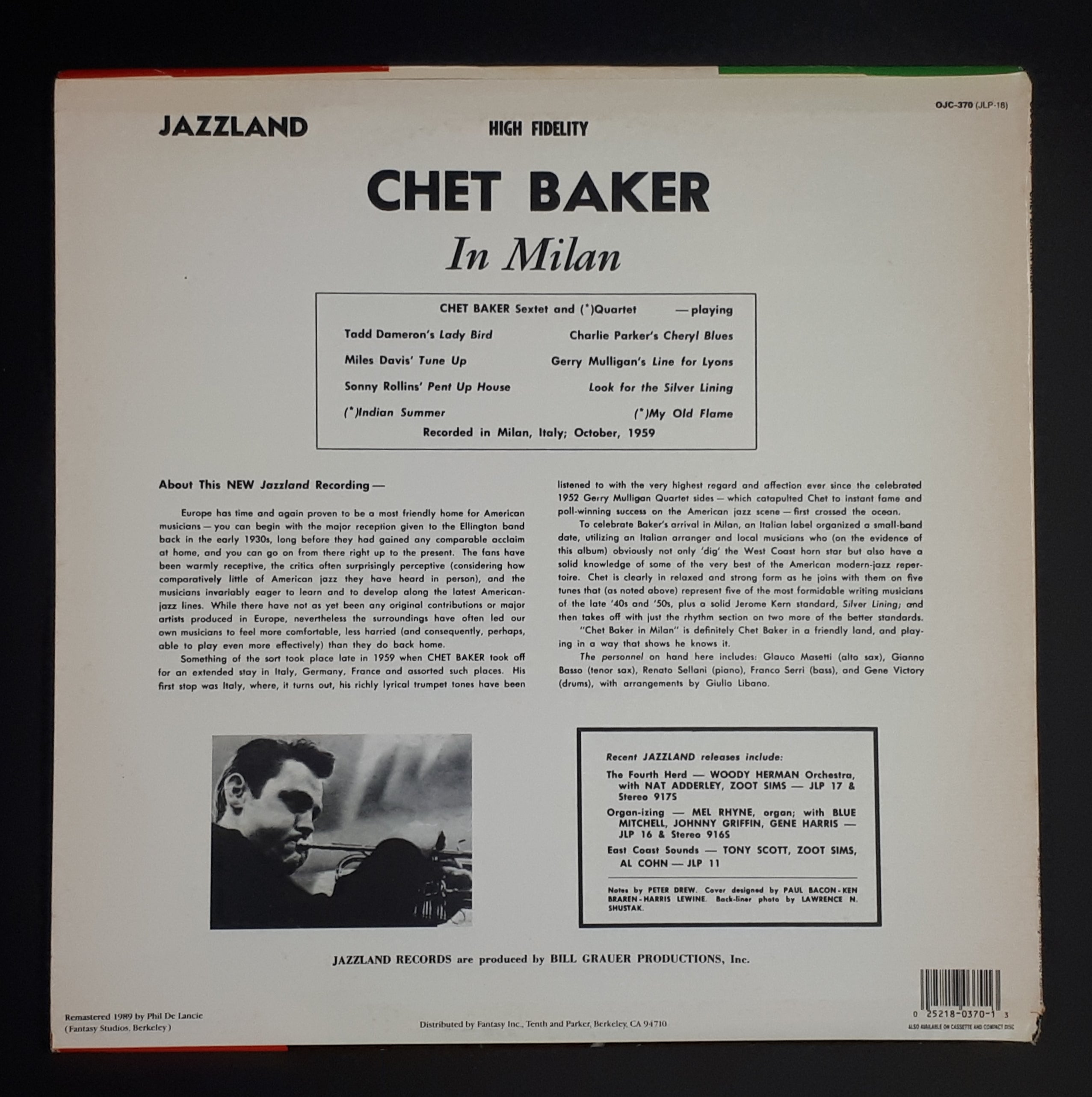Chet Baker - In Milan