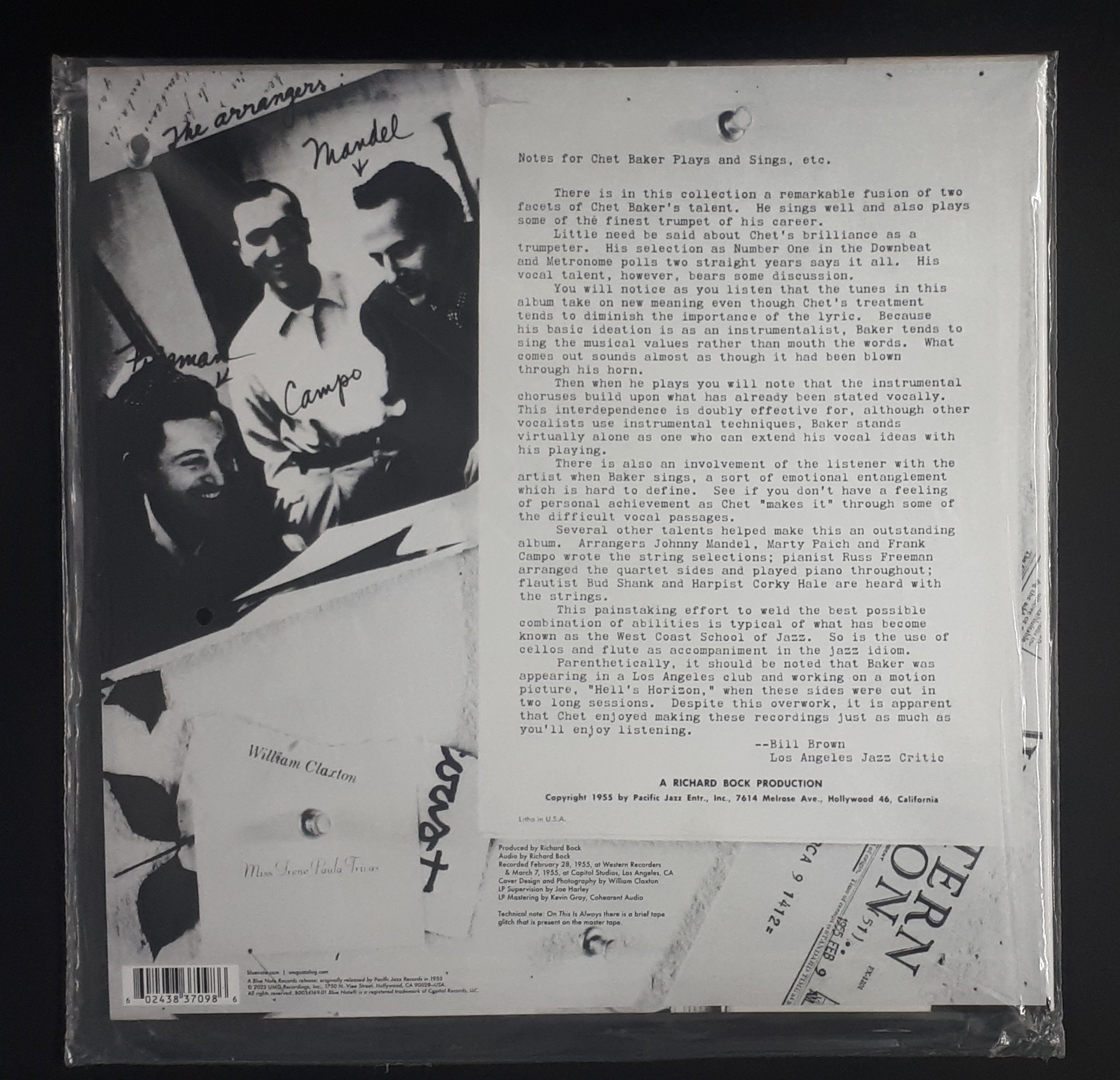 Chet Baker - Sings And Plays With Bud Shank, Russ Freeman And Strings