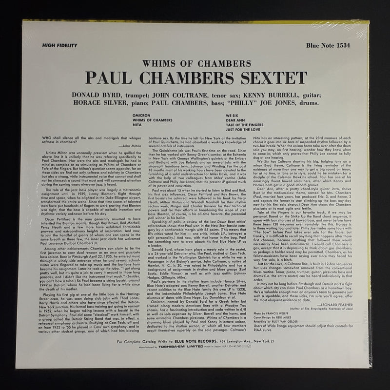 Paul Chambers Sextet - Whims Of Chambers (Sealed Vintage)