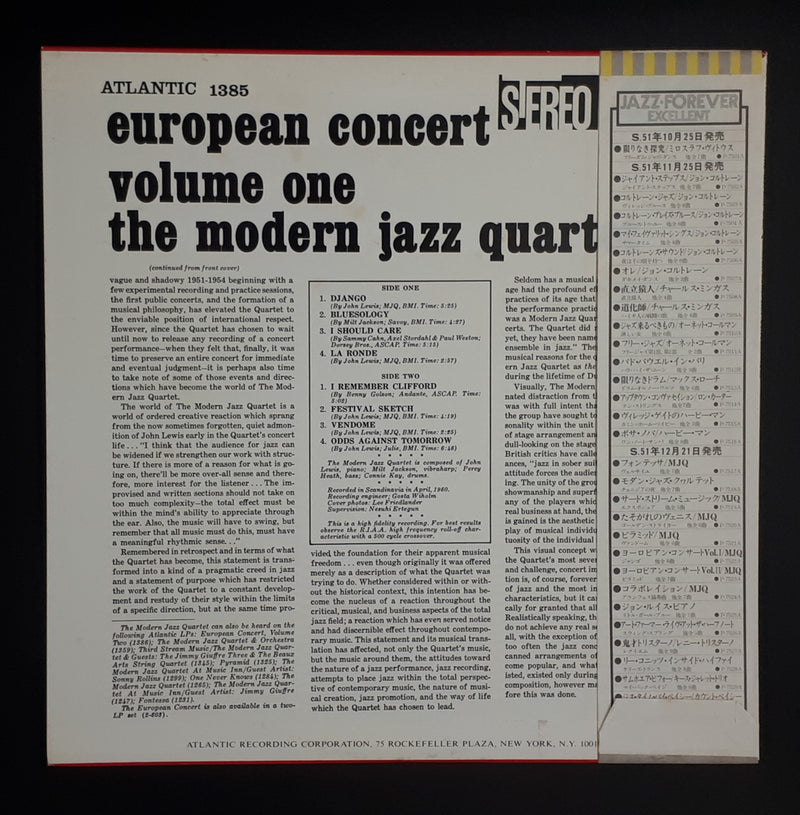 The Modern Jazz Quartet - European Concert: Volume One