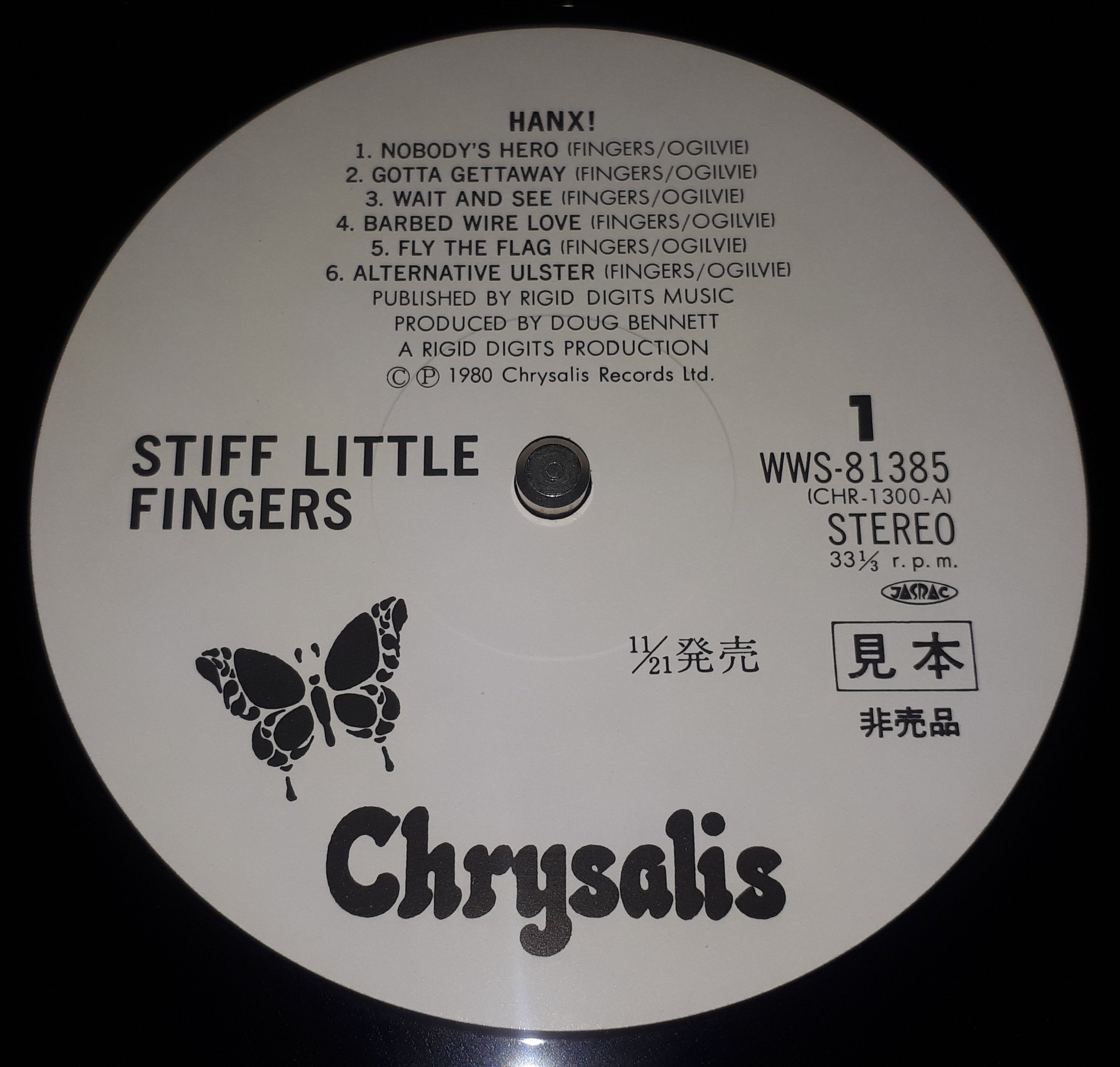 Stiff Little Fingers - Hanx!  (White Label Promo)