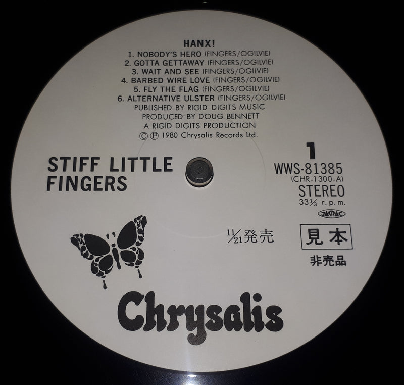 Stiff Little Fingers - Hanx!  (White Label Promo)