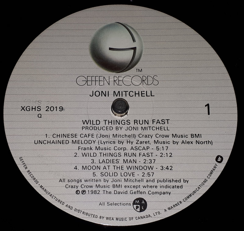 Joni Mitchell - Wild Things Run Fast