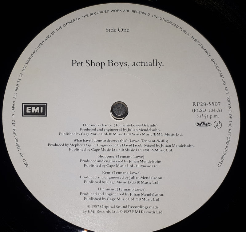 Pet Shop Boys - Actually