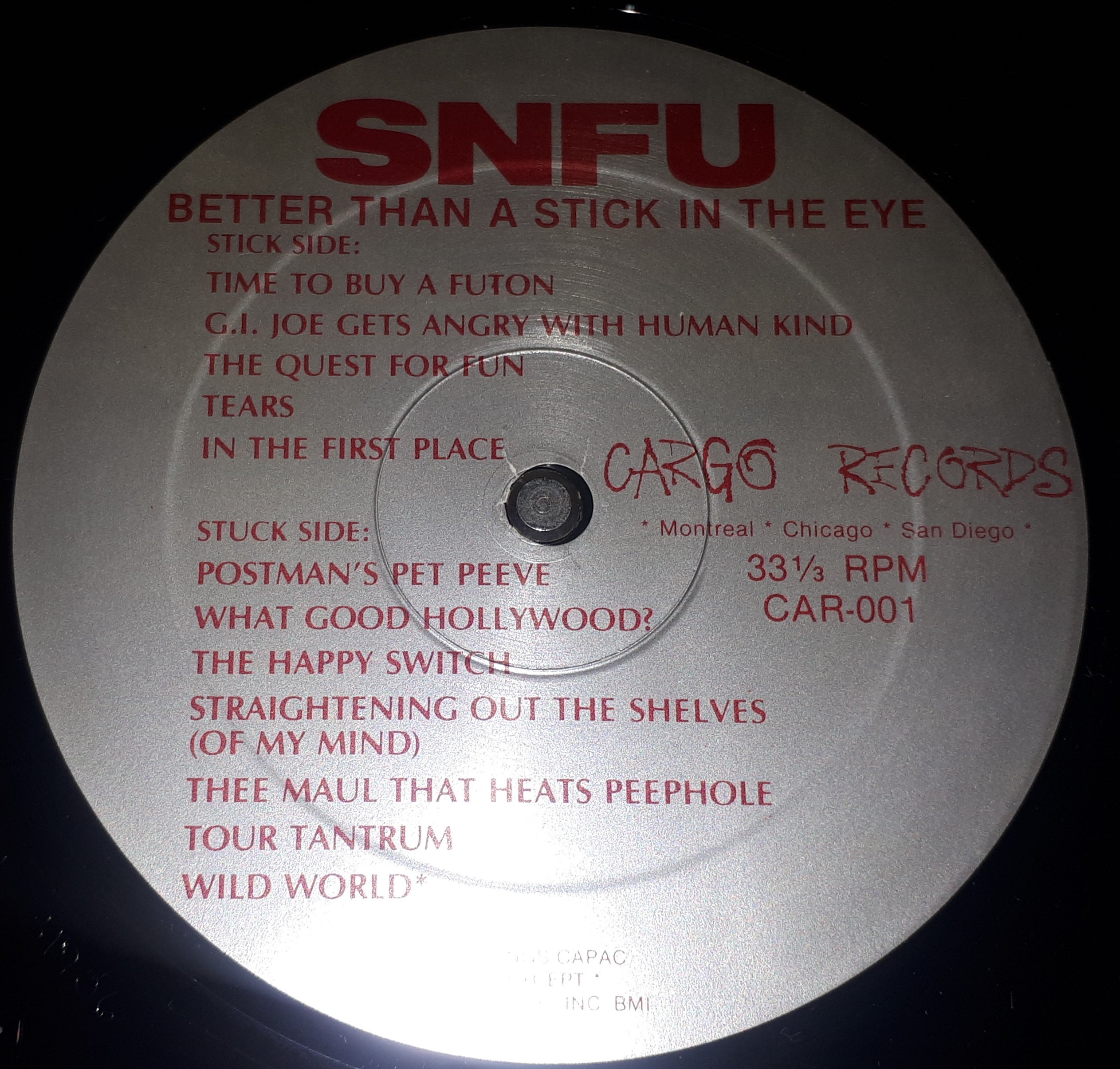 SNFU - Better Than A Stick In The Eye ** Sold **