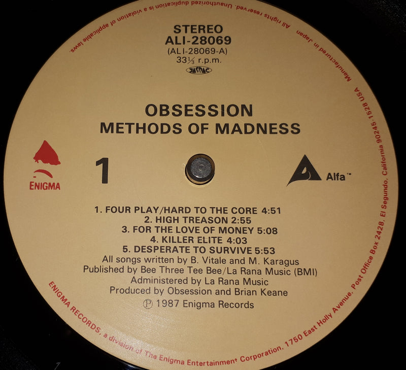 Obsession - Methods Of Madness