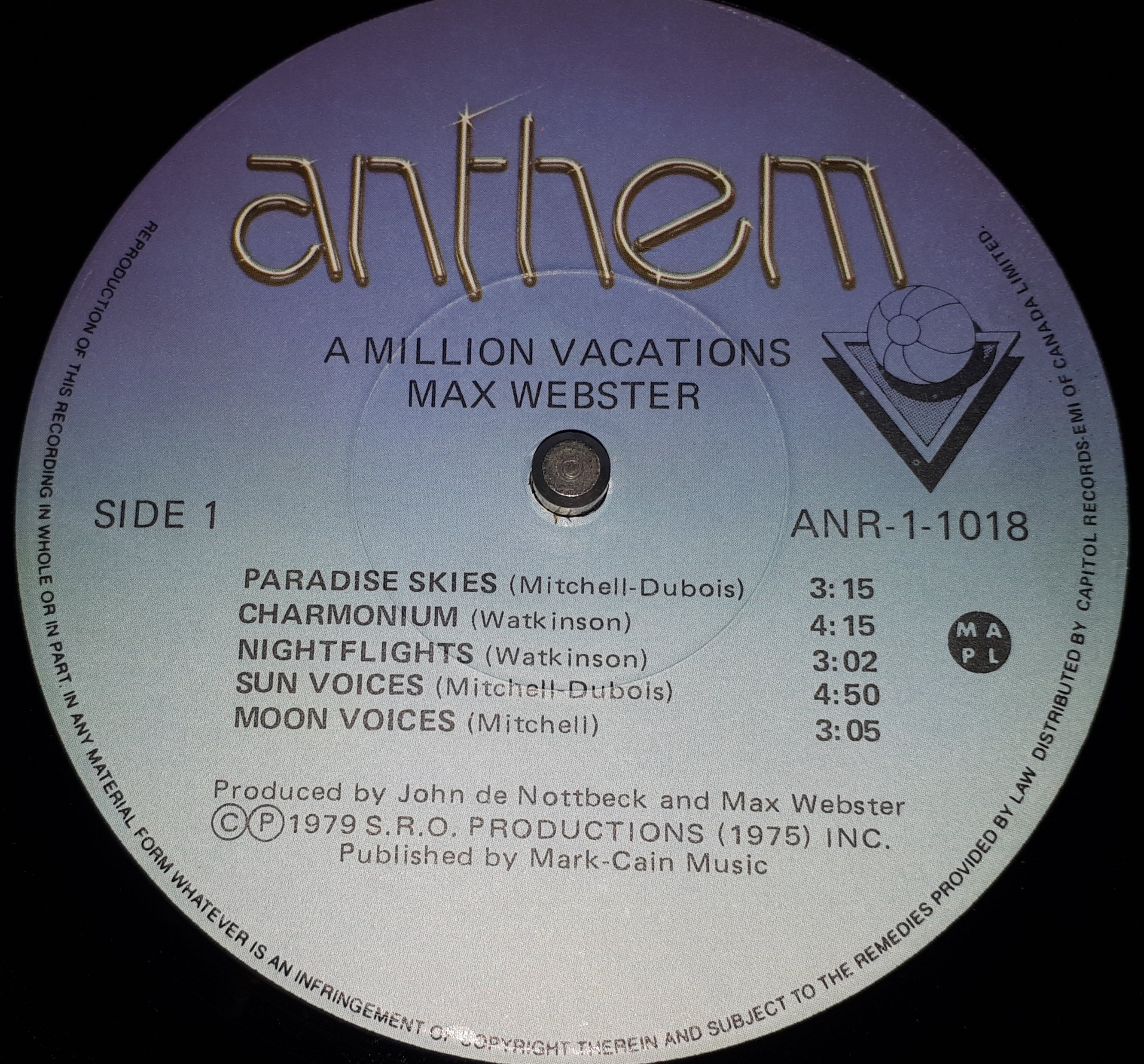 Max Webster - A Million Vacations