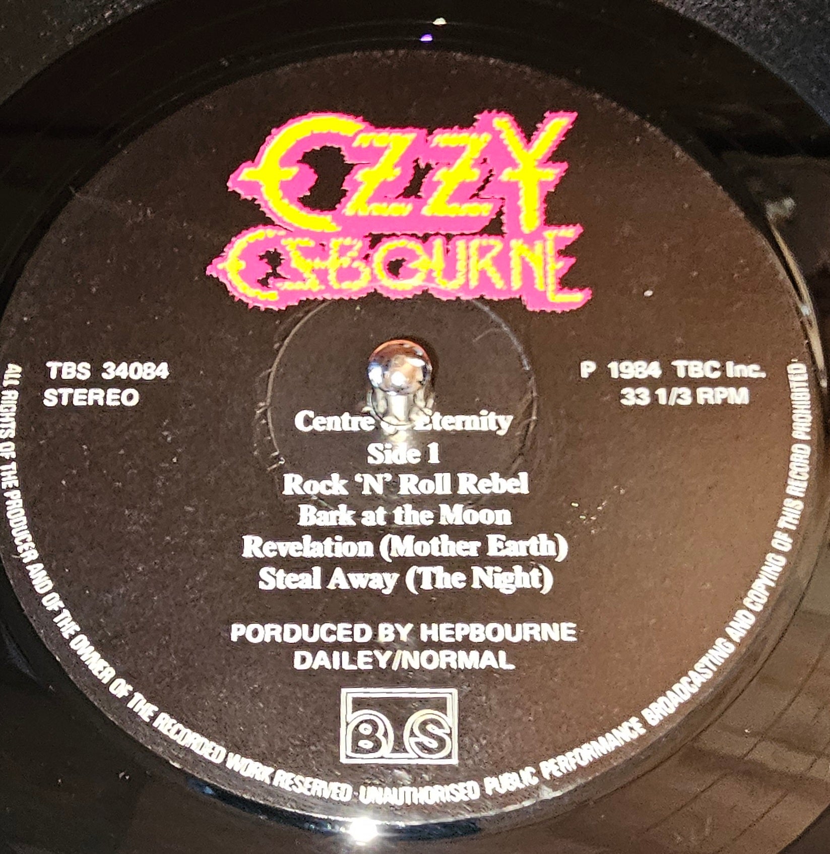 Ozzy Osbourne - Centre Of Eternity ** Sold **