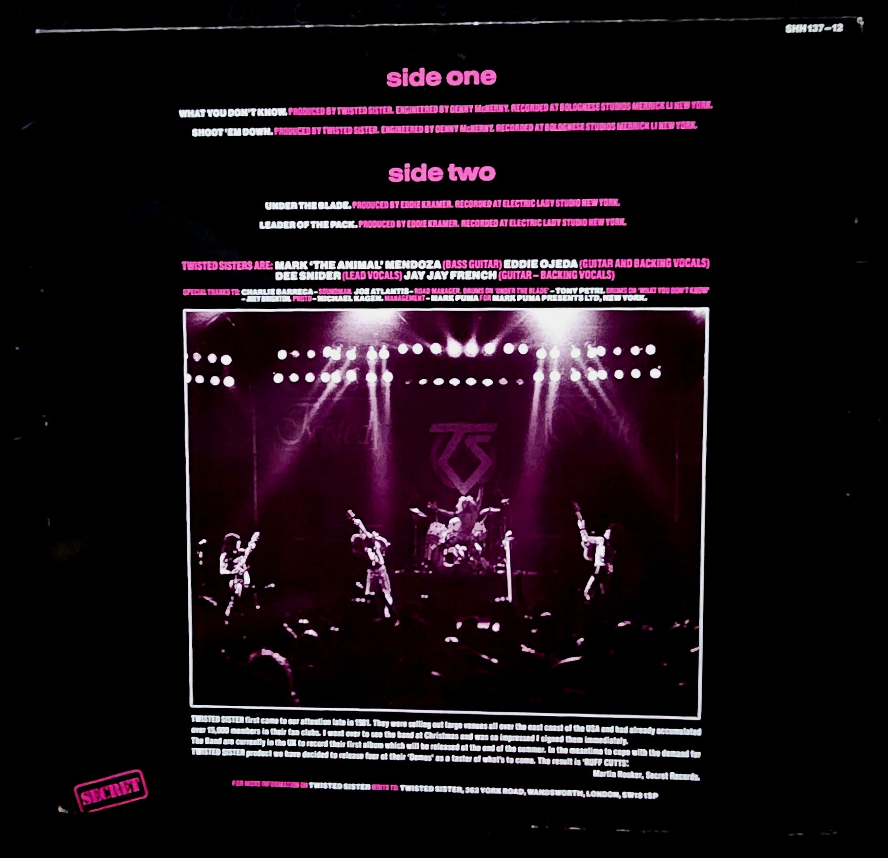 Twisted Sister - Ruff Cutts ** Sold **