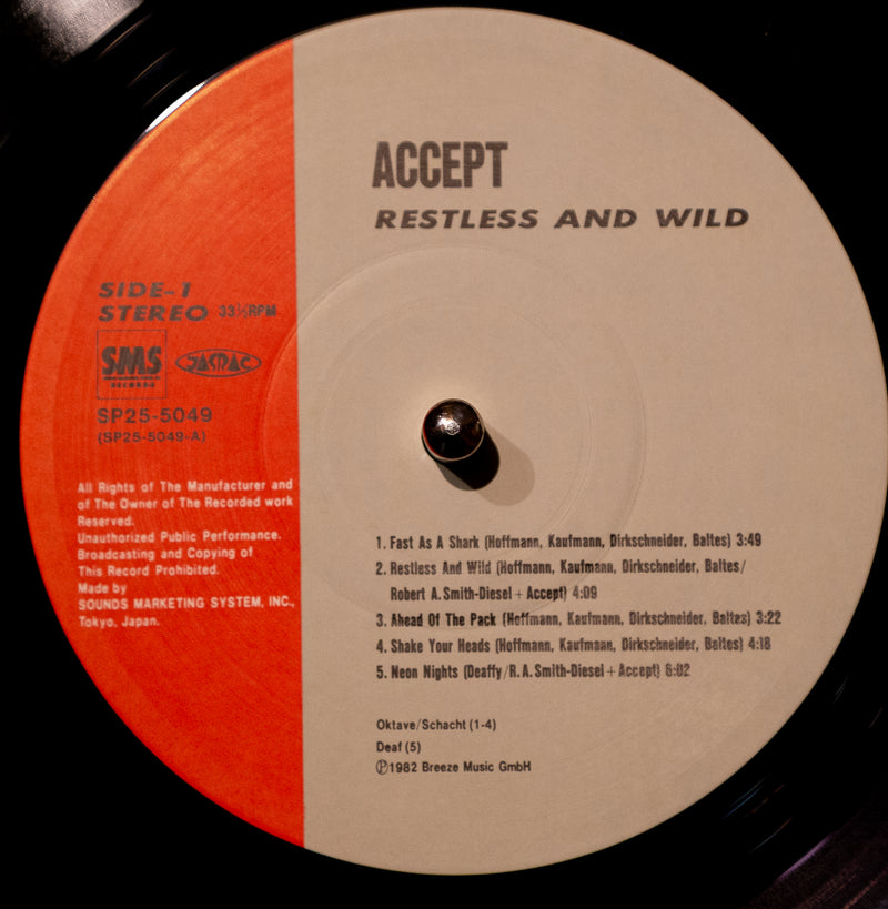 Accept - Restless And Wild ** Sold **