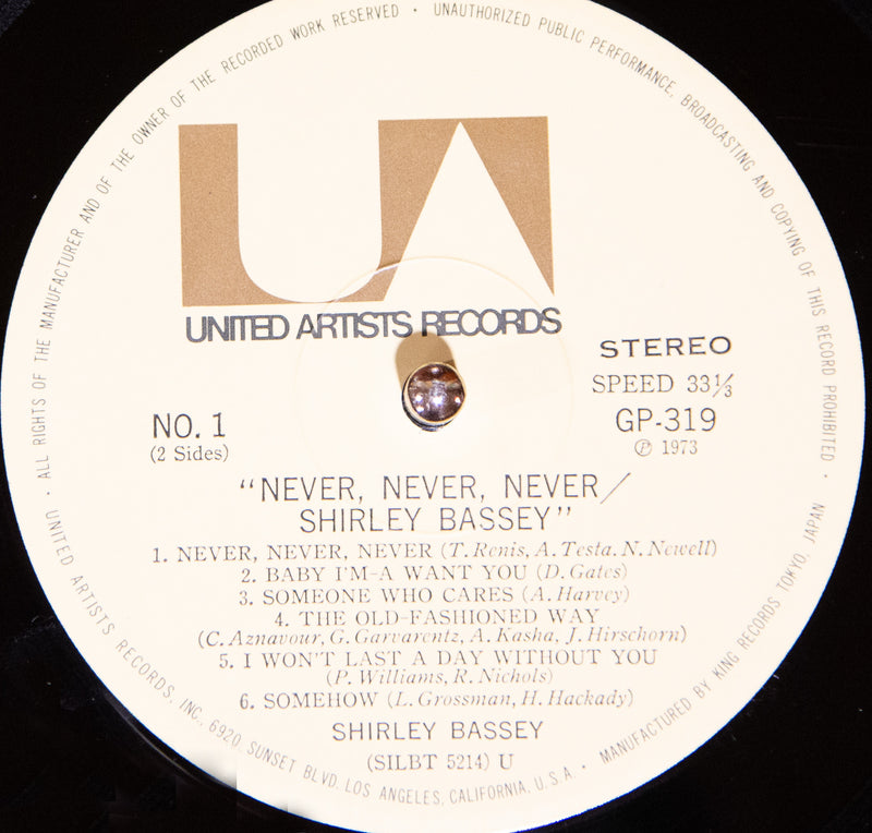 Shirley Bassey - Never,Never,Never