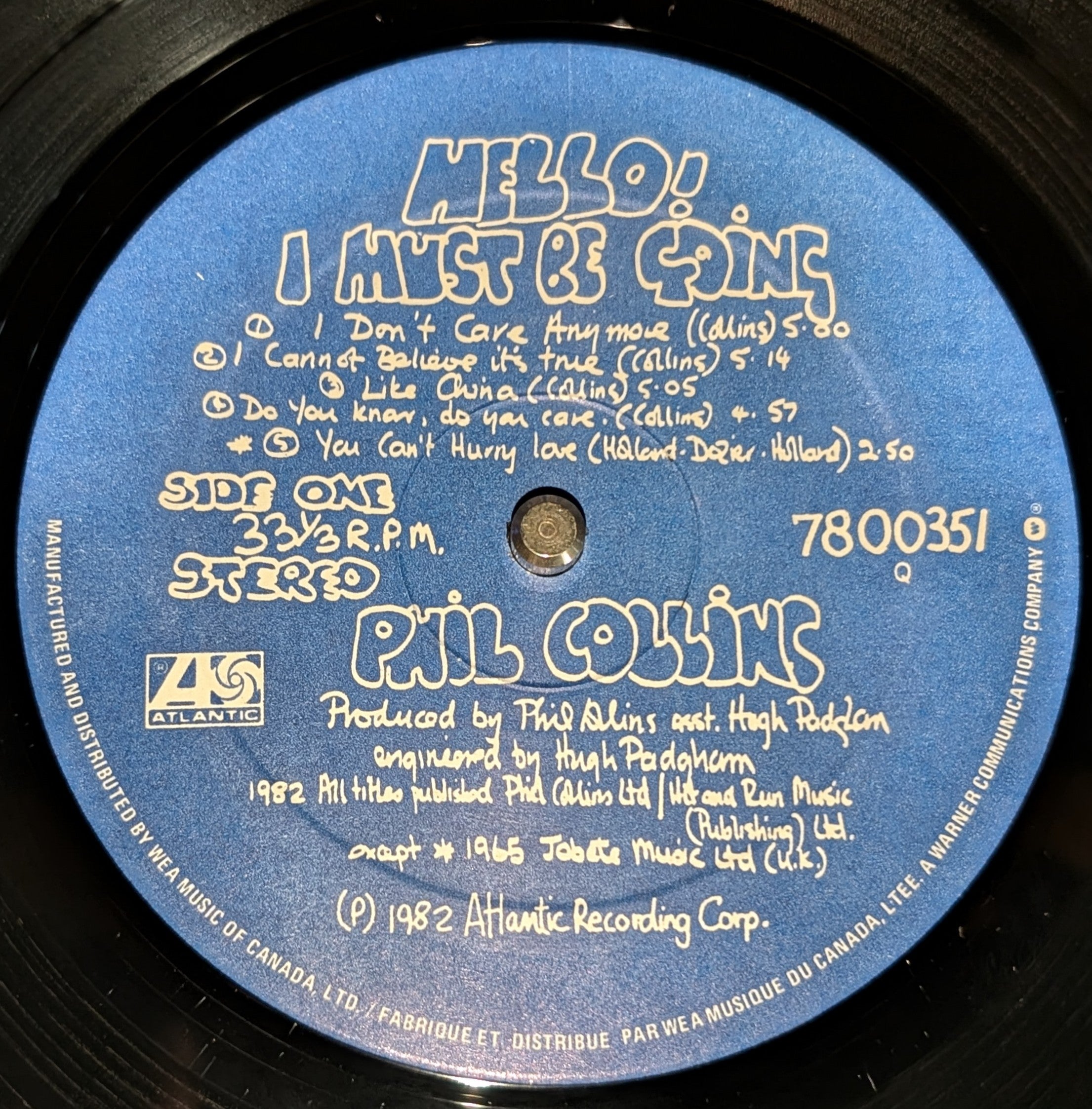 Phil Collins - Hello, I Must Be Going