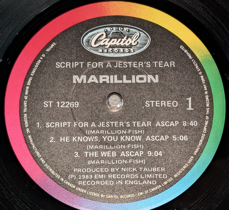 Marillion - Script For A Jester's Tear