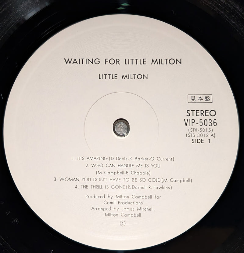 Little Milton - Waiting For Little Milton (White Label Promo) ** Sold **