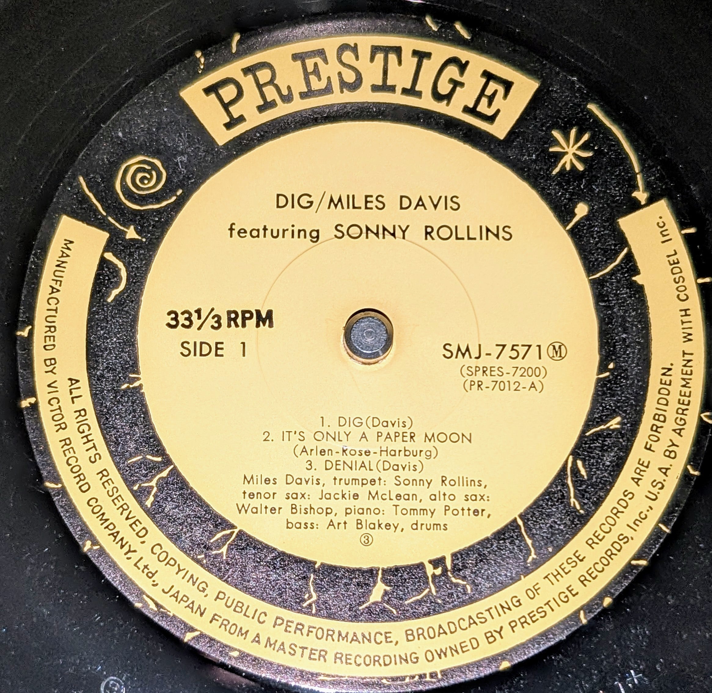 Miles Davis  Featuring  Sonny Rollins - Dig ** Sold **