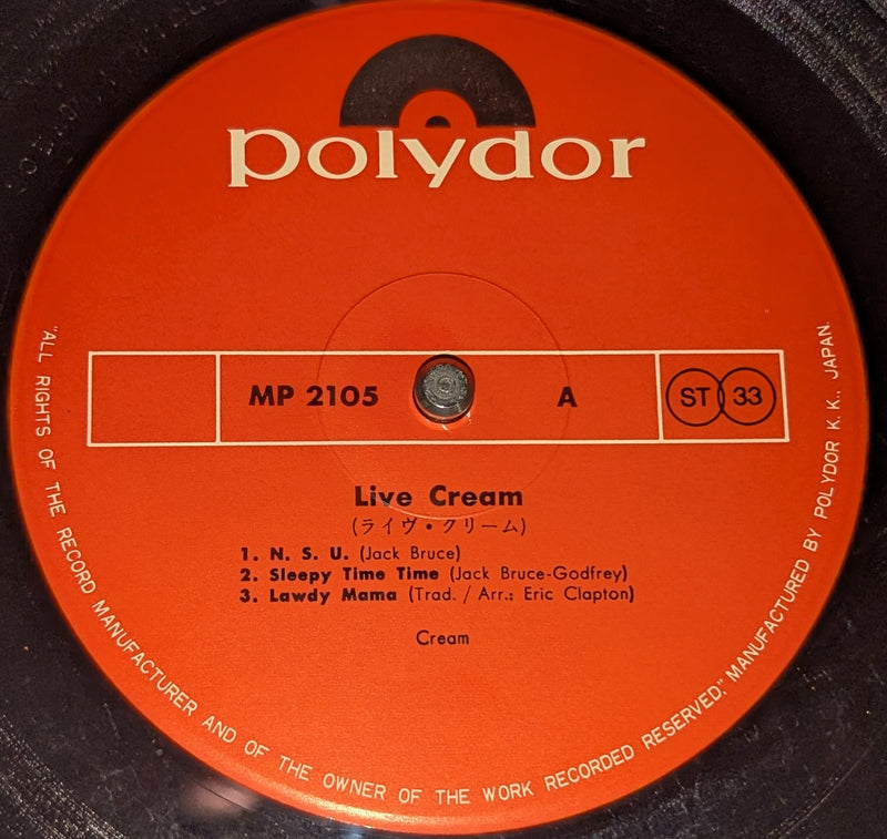 Cream - Live Cream ** Sold **