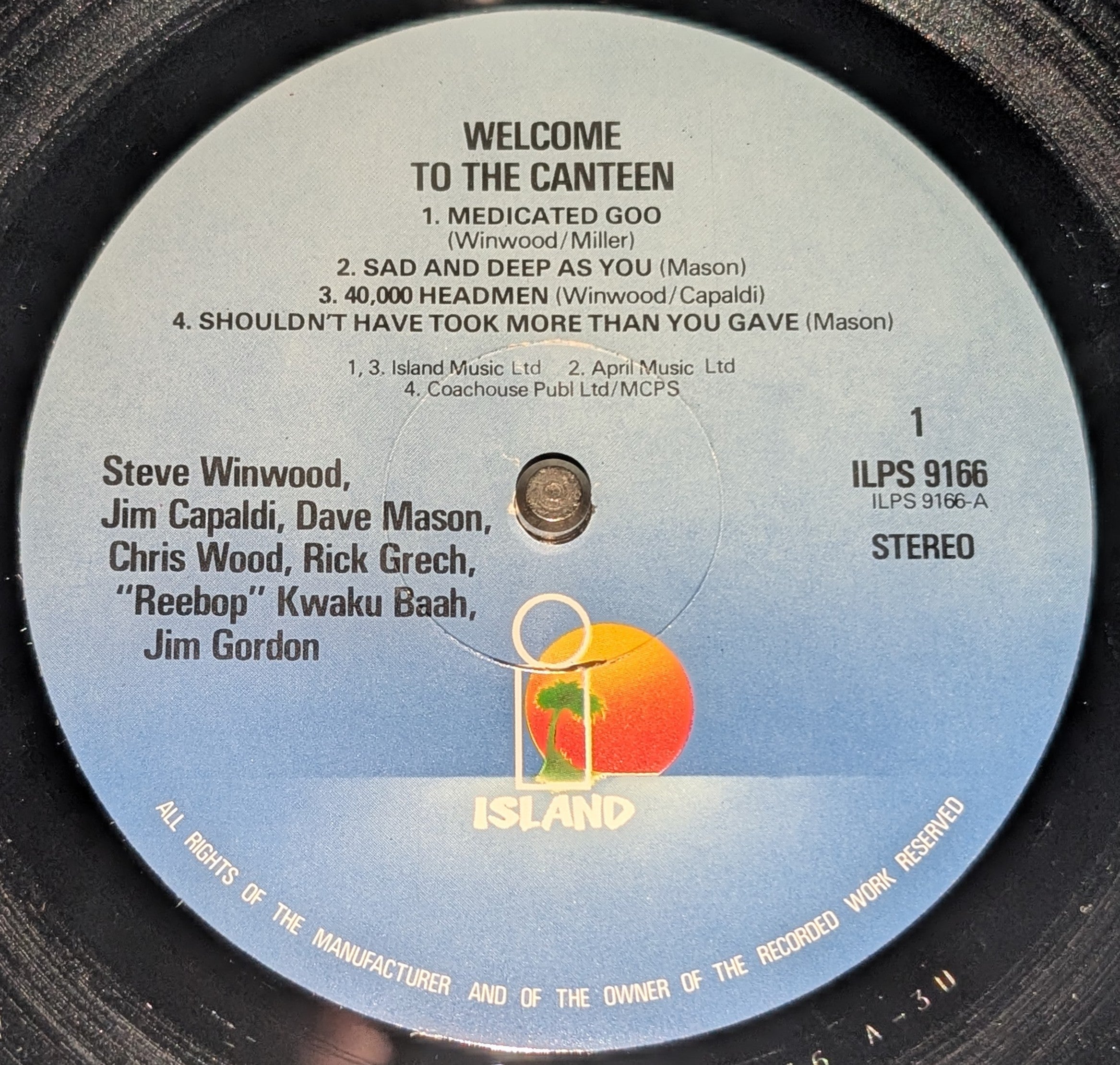 Traffic - Welcome To The Canteen