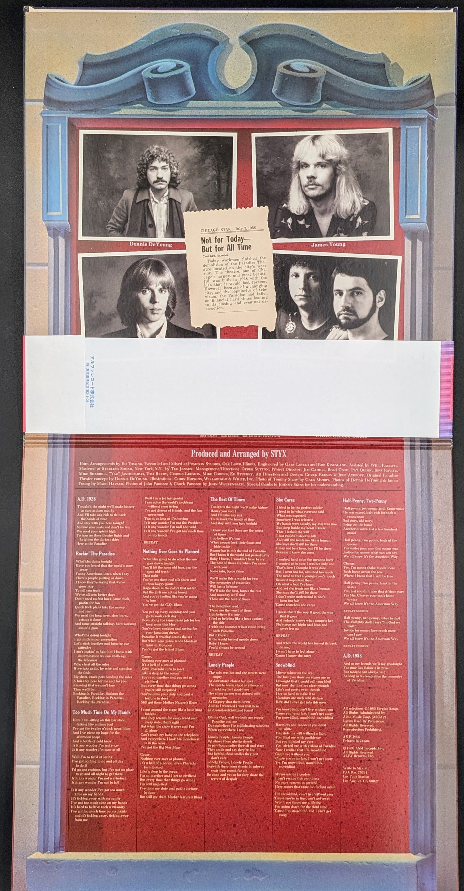 Styx - Paradise Theatre ** Sold **
