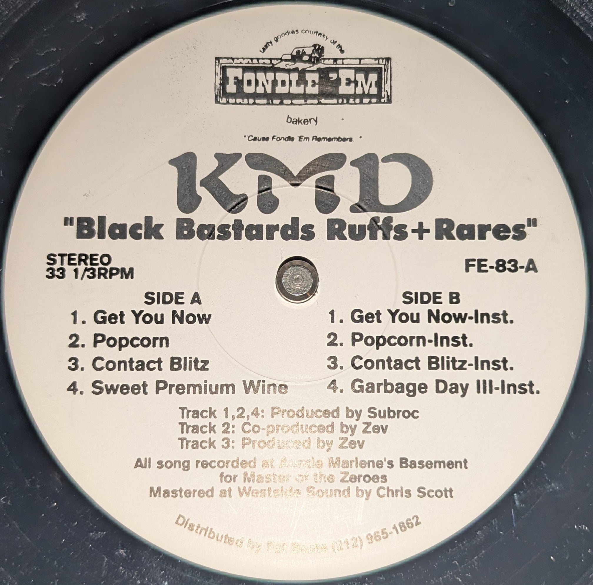 KMD (MF DOOM) - Black Bastards Ruffs+Rares
