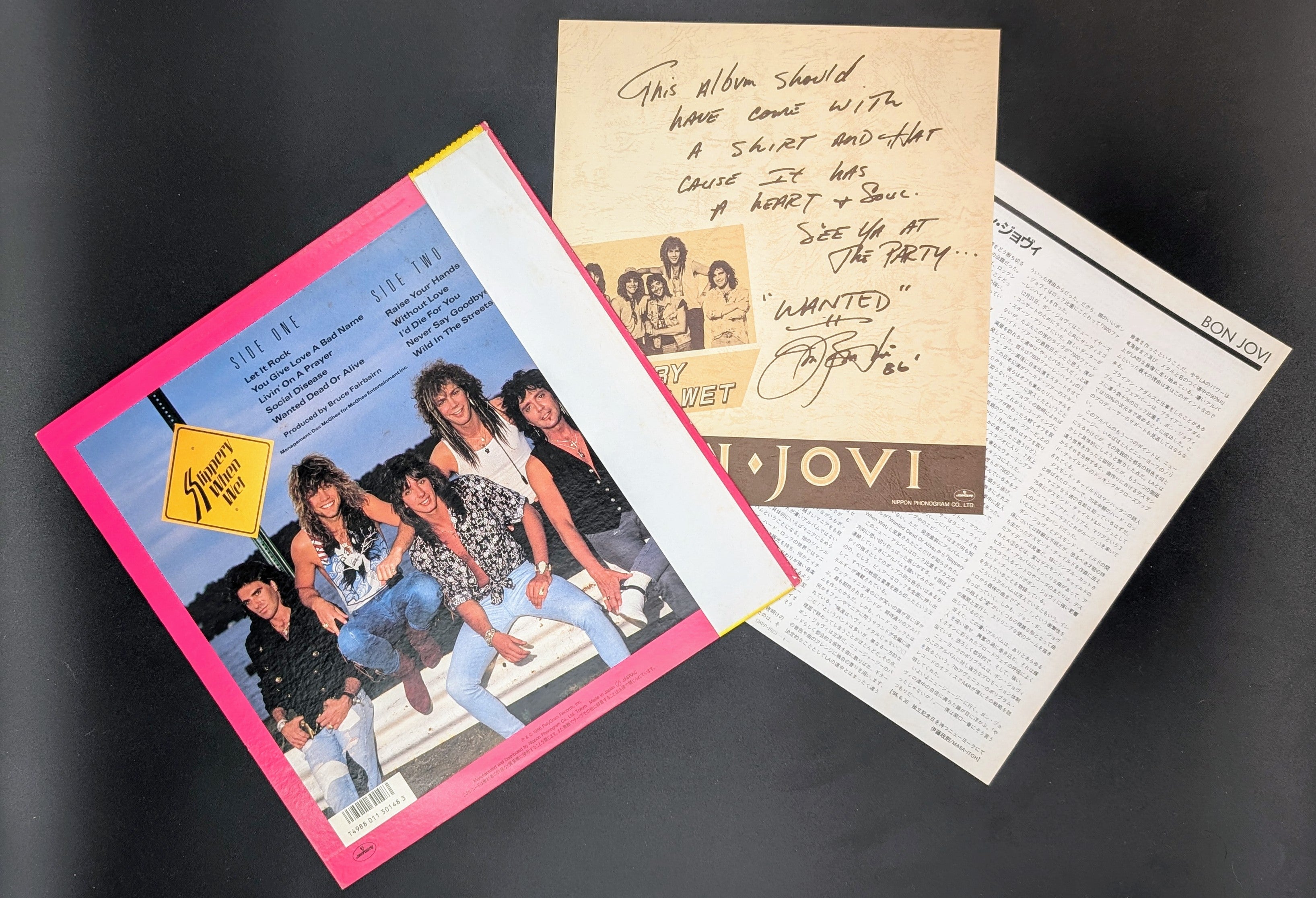 Bon Jovi - Slippery When Wet  ワイルド・イン・ザ・ストリーツ ** Sold **