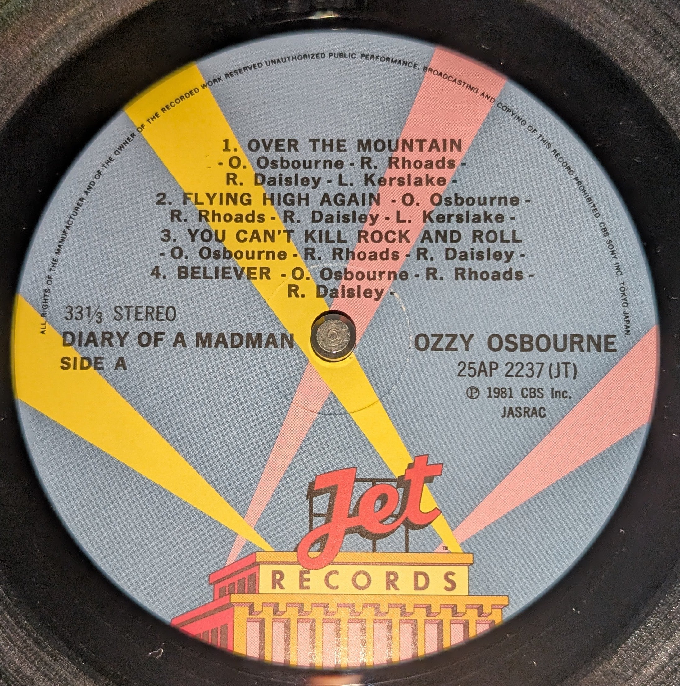 Ozzy Osbourne - Diary Of A Madman ** Sold **