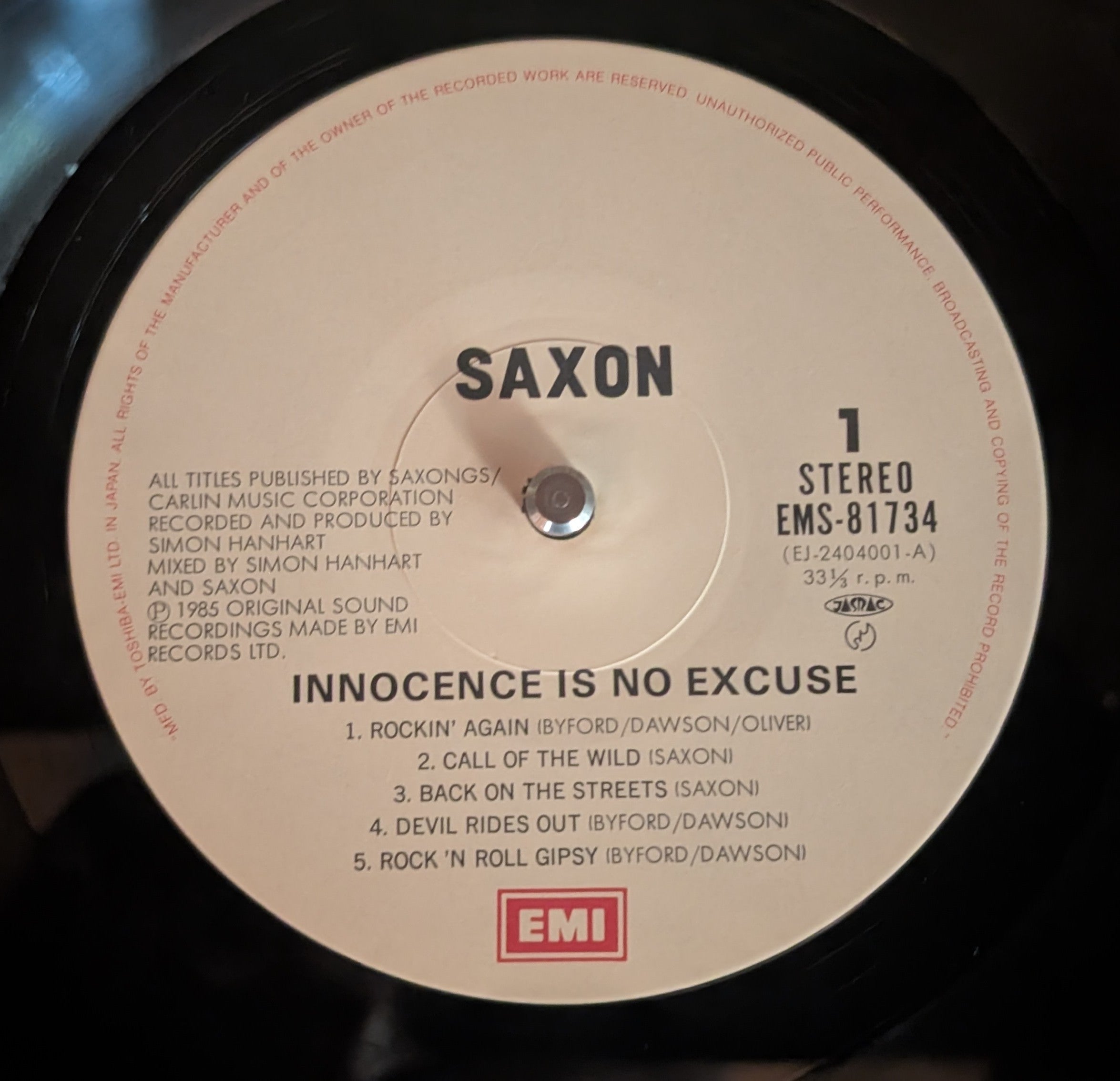 Saxon - Innocence Is No Excuse