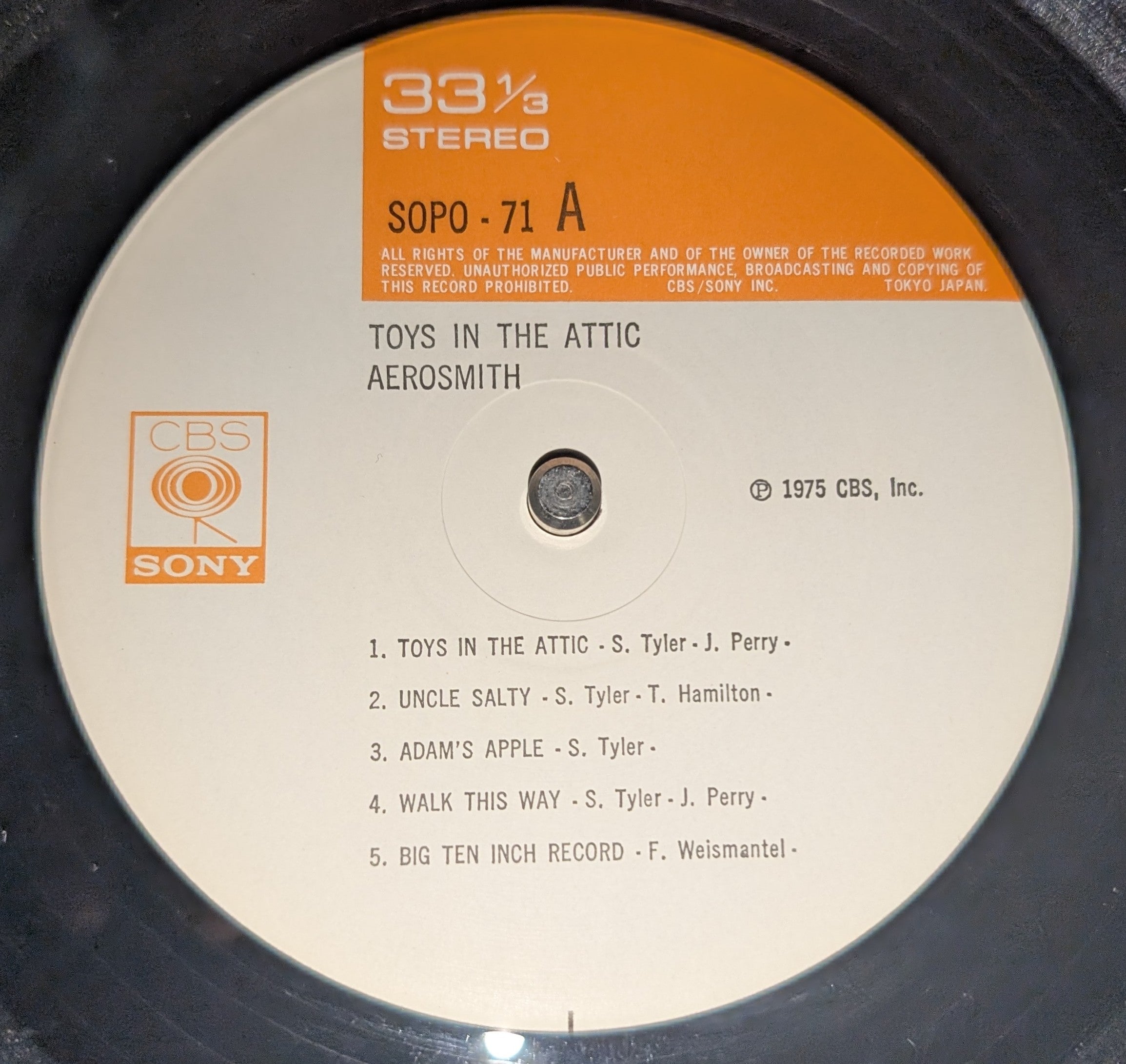 Aerosmith - Toys In The Attic ** Sold **