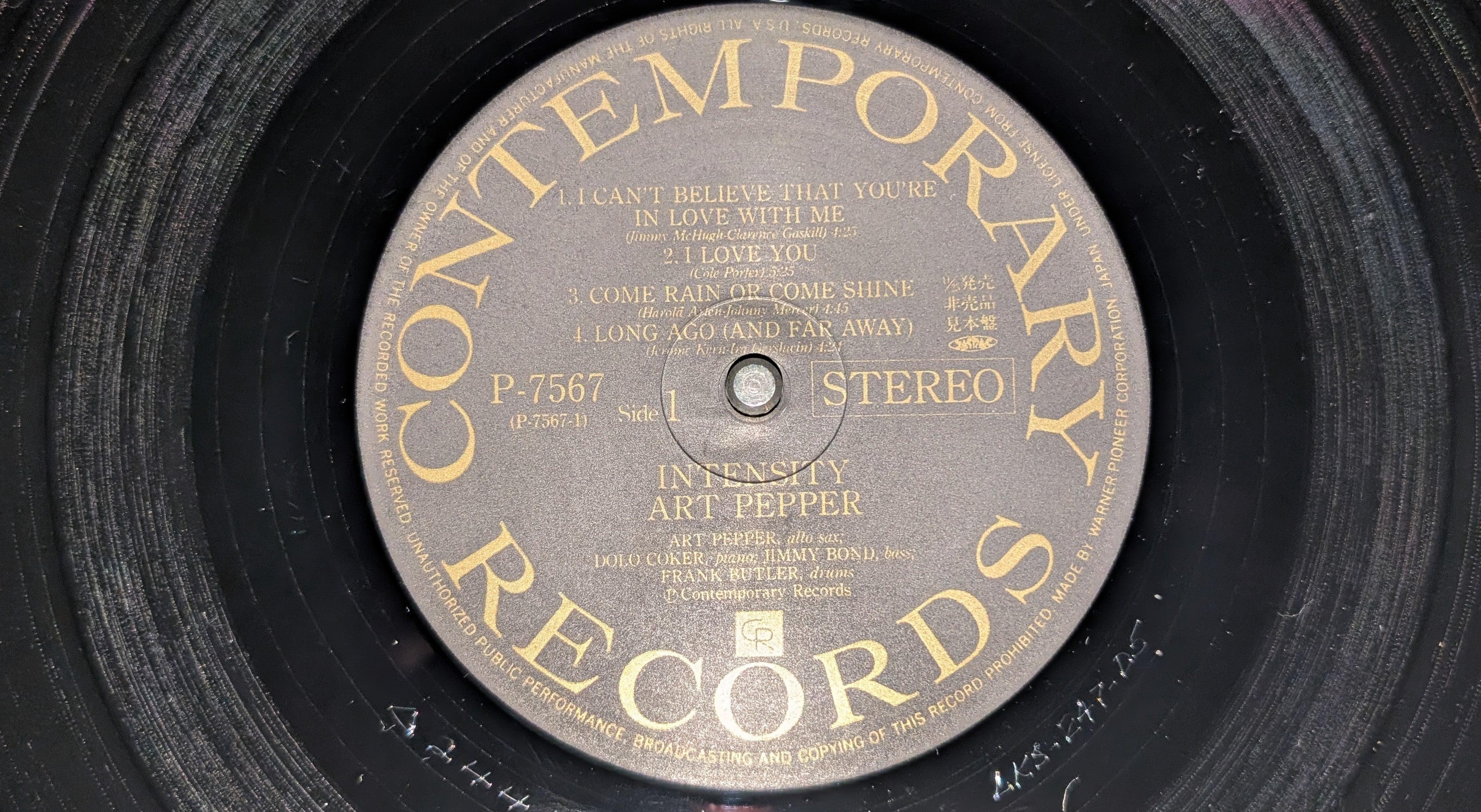 Art Pepper - Intensity (Promo)