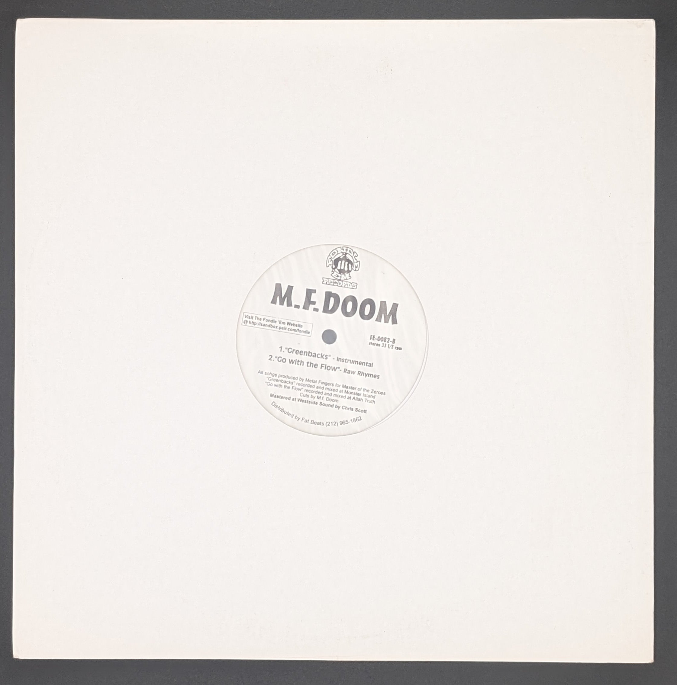 MF Doom - Greenbacks / Go With The Flow