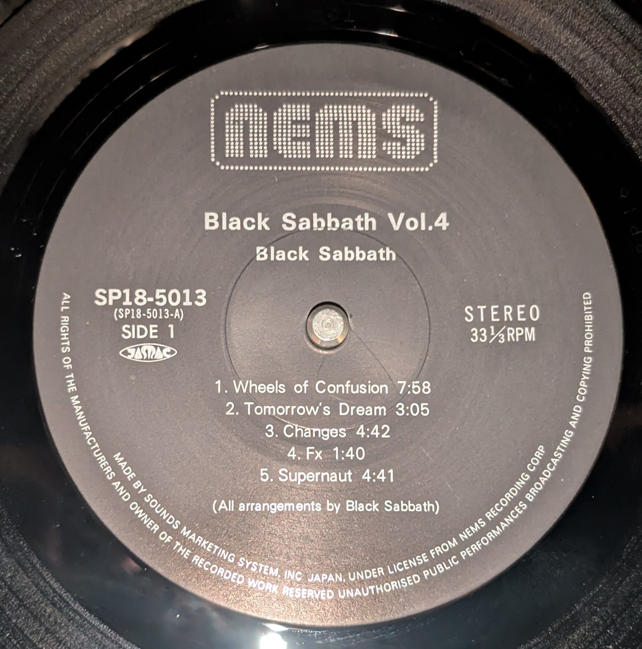 Black Sabbath - Black Sabbath Vol 4 ** Sold **