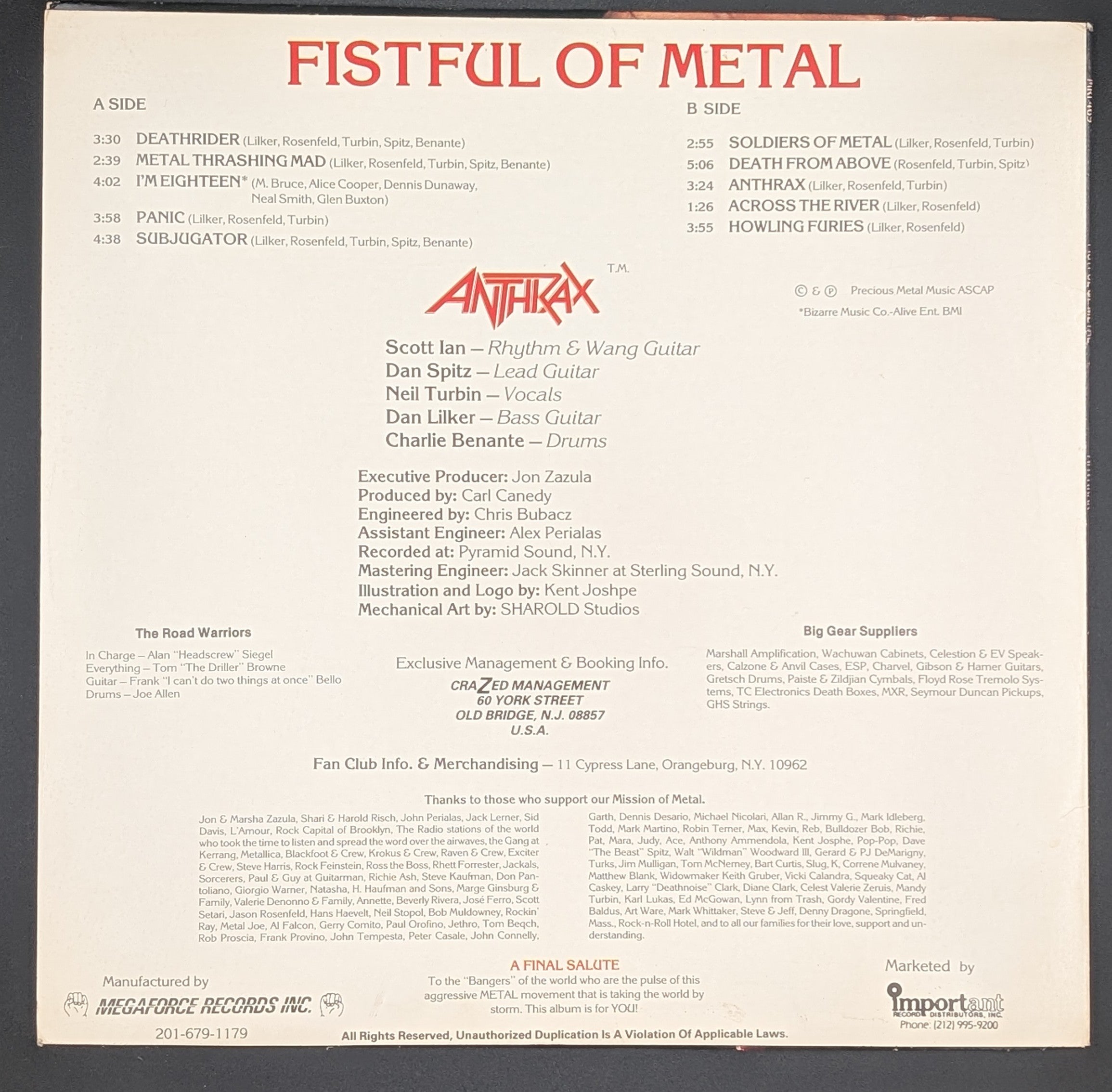Anthrax - Fistful Of Metal