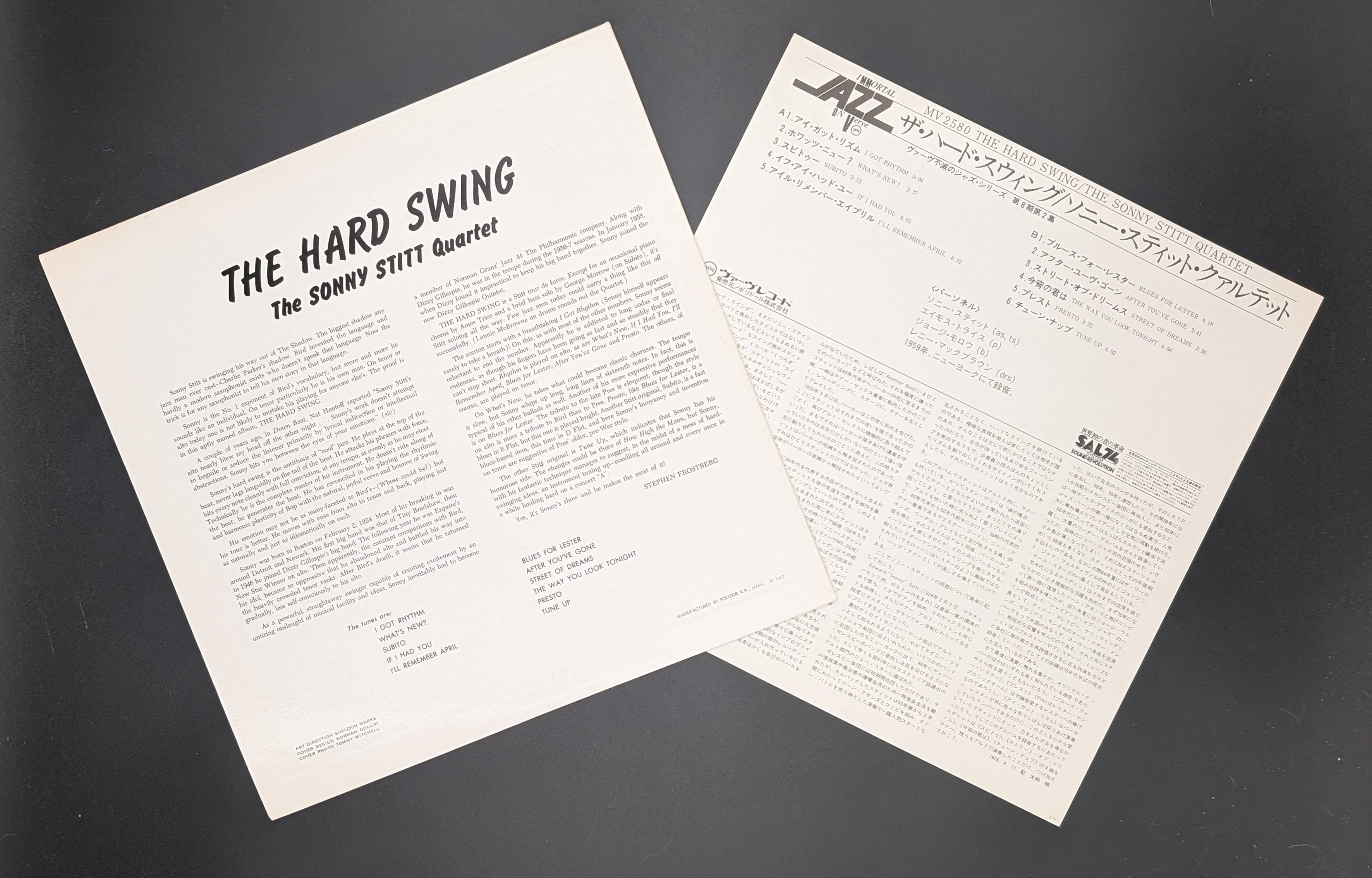 Sonny Stitt Quartet - The Hard Swing (White Label Promo)